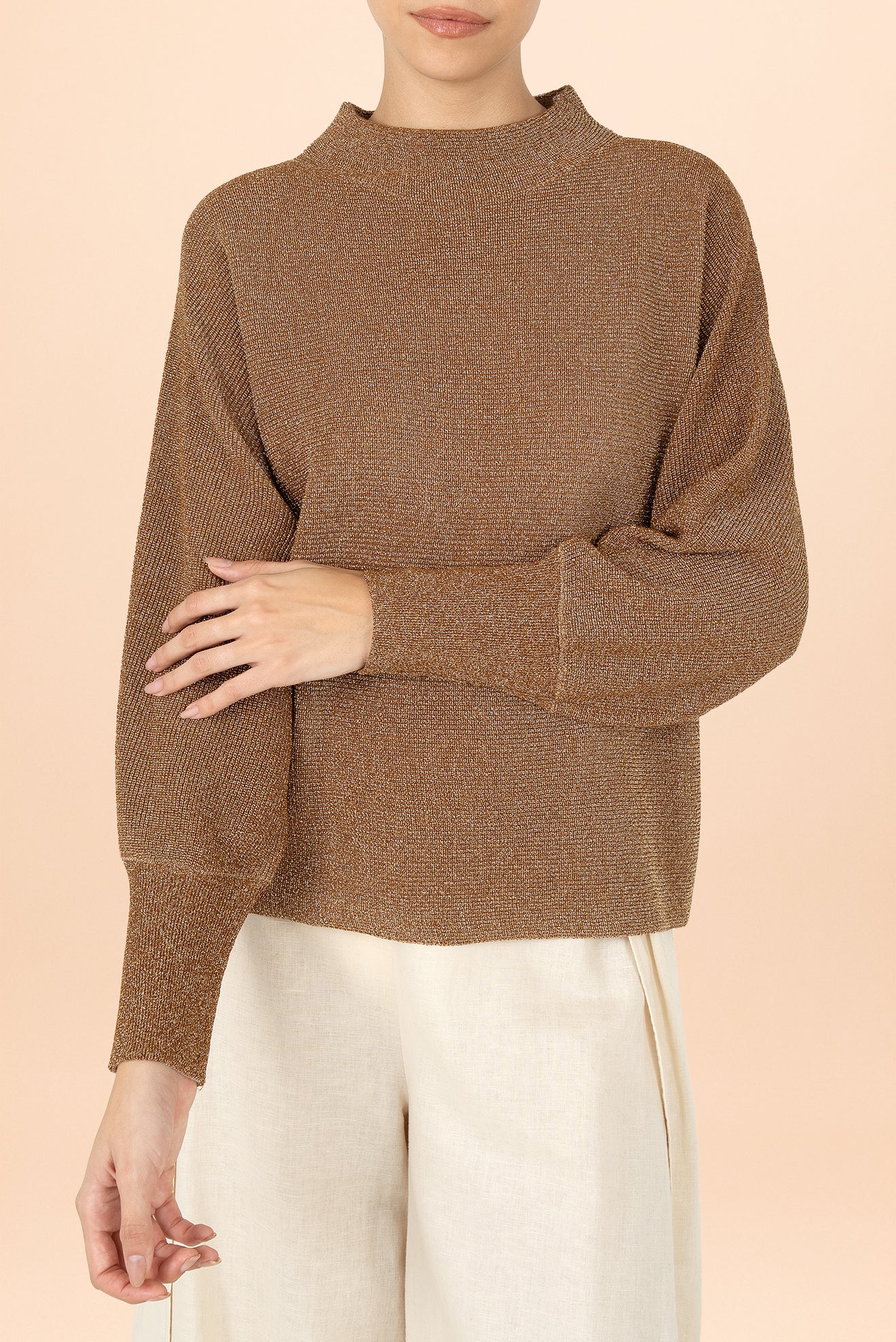 Gold Perla Bell Sweater