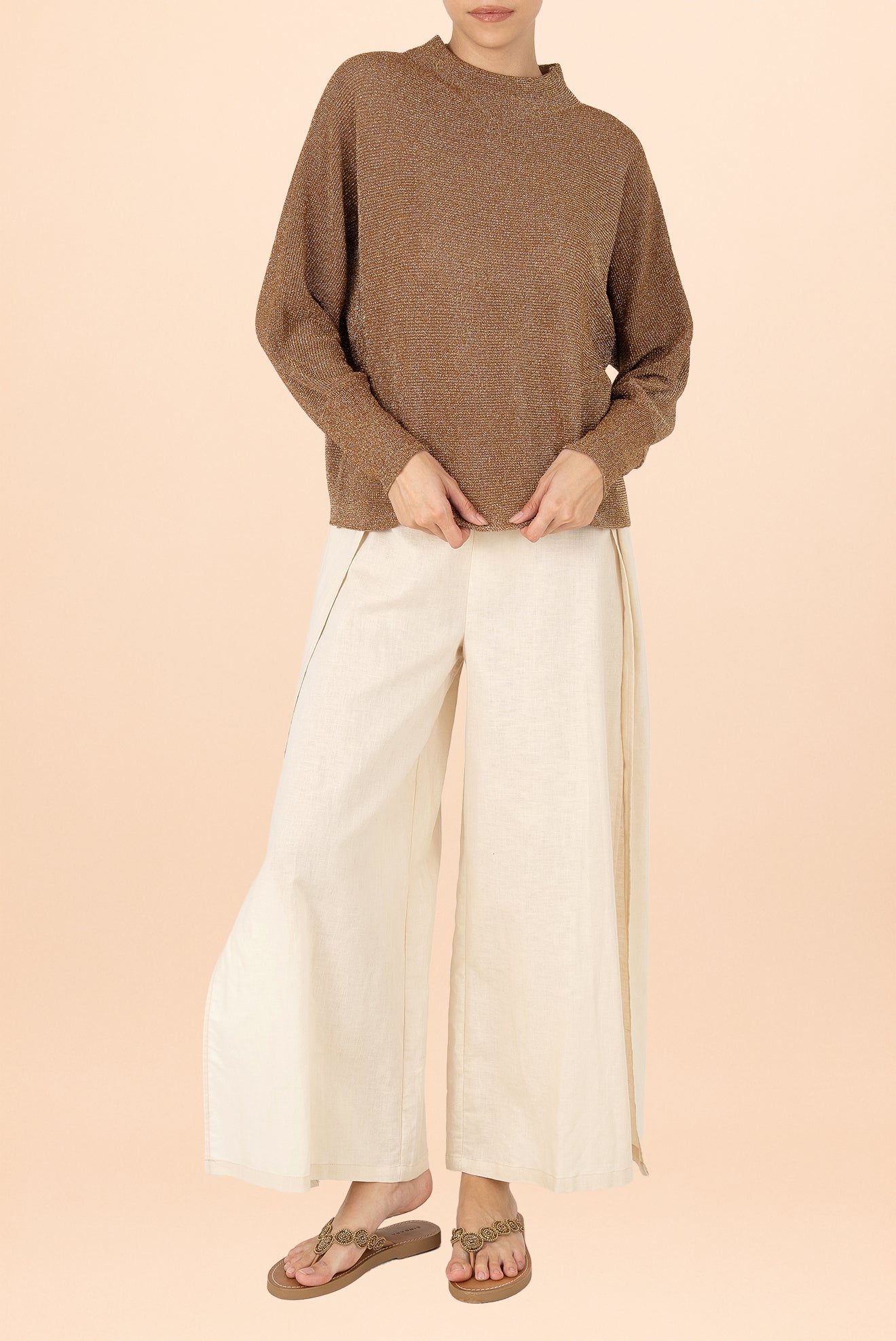 Gold Perla Bell Sweater