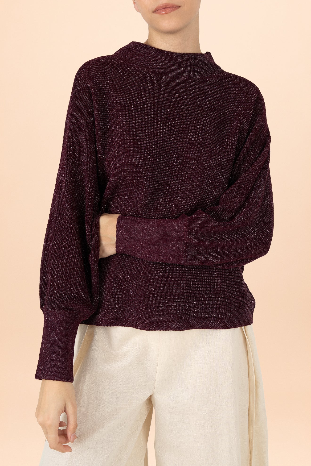 Purple Perla Bell Sweater