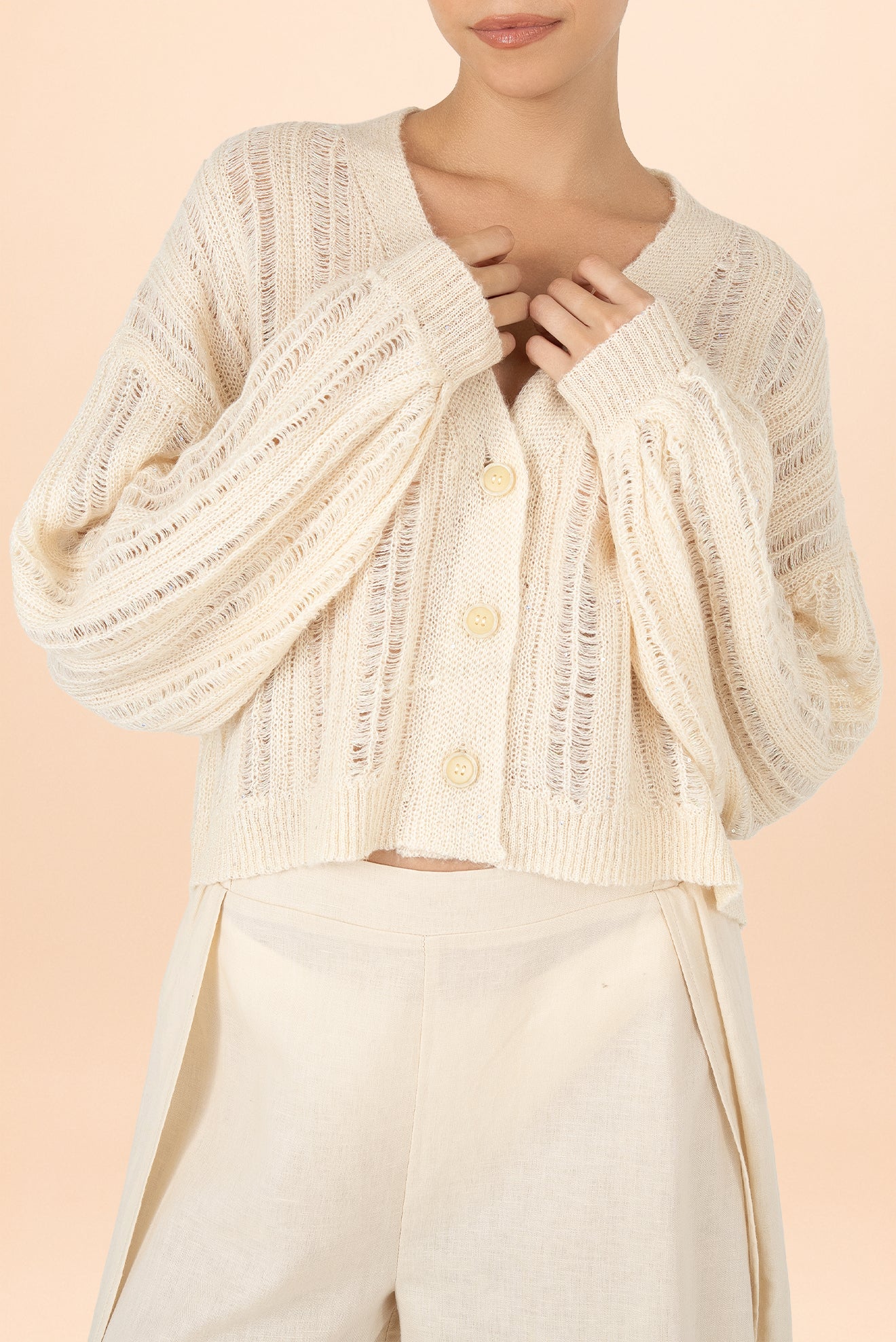 Cardigan Perla Marfil