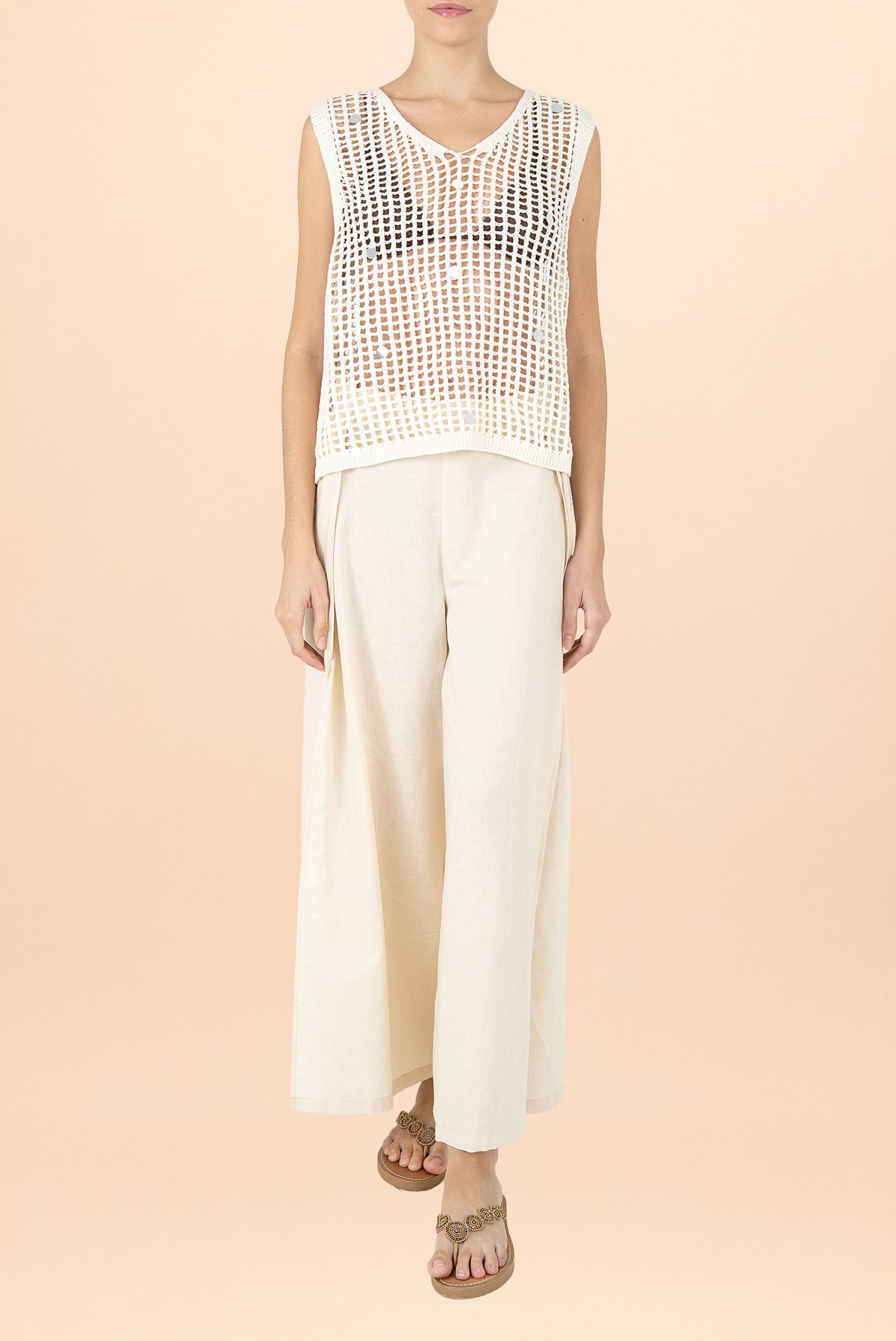 Genie Off-White Vest