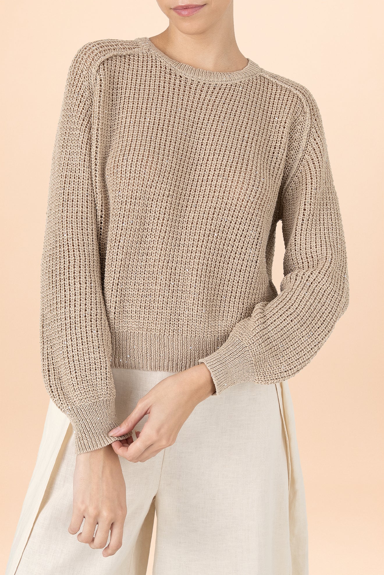 Lorena Taupe Shine Sweater