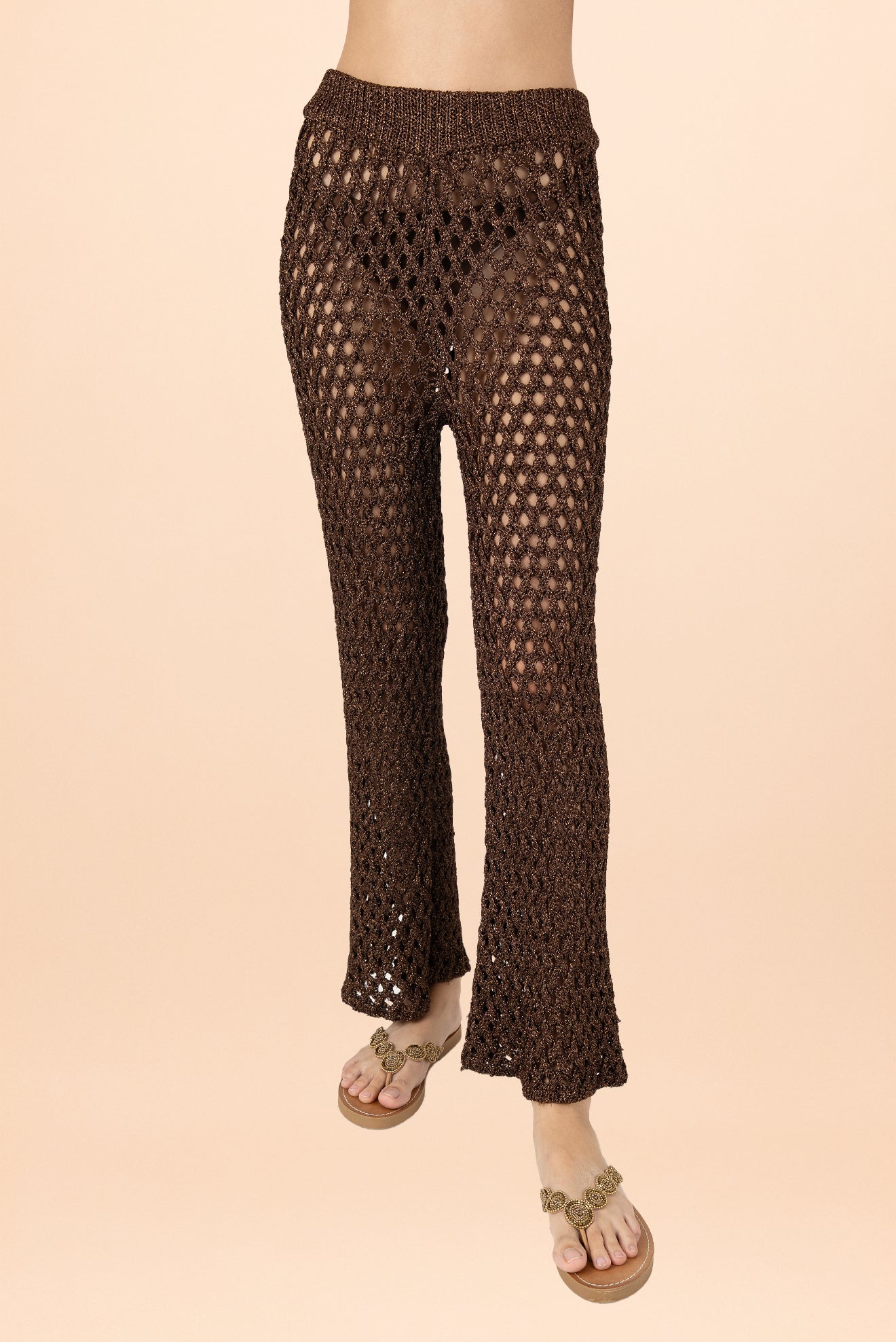 Brown Do Reis Openwork Pants