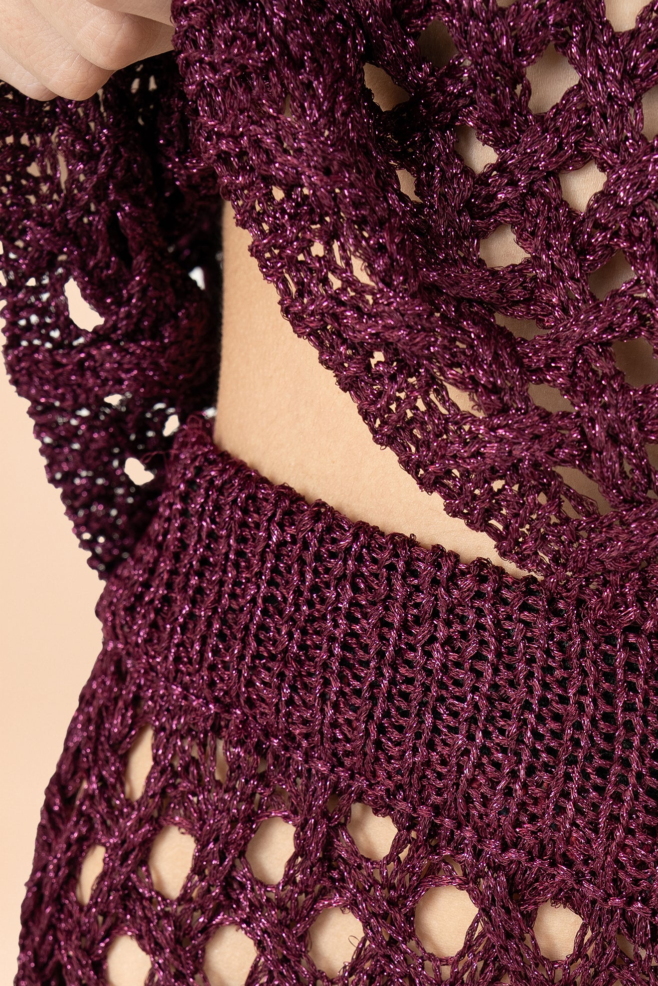 Wine Do Reis Openwork Pants