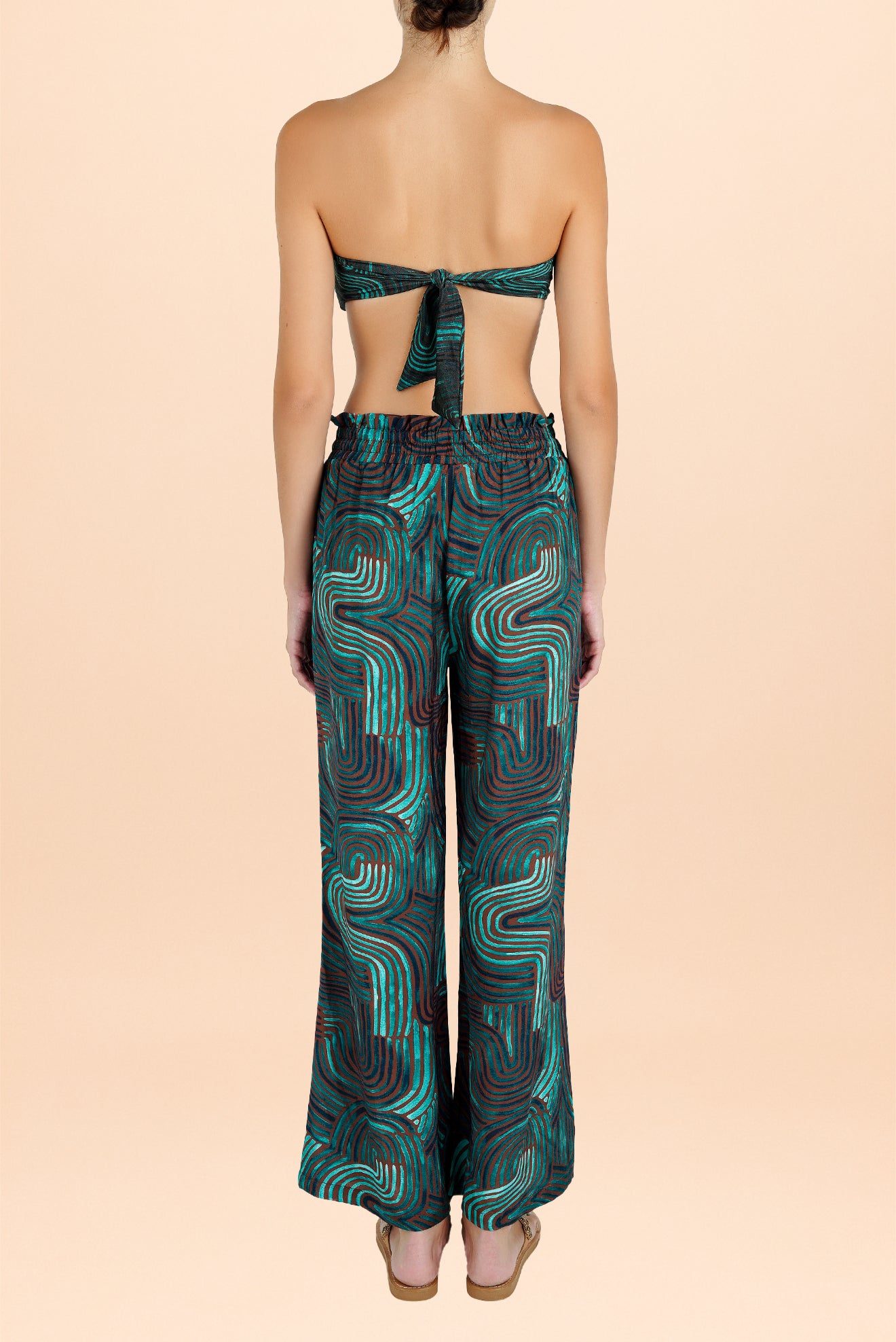 Cacao Printed Palazzo Pants