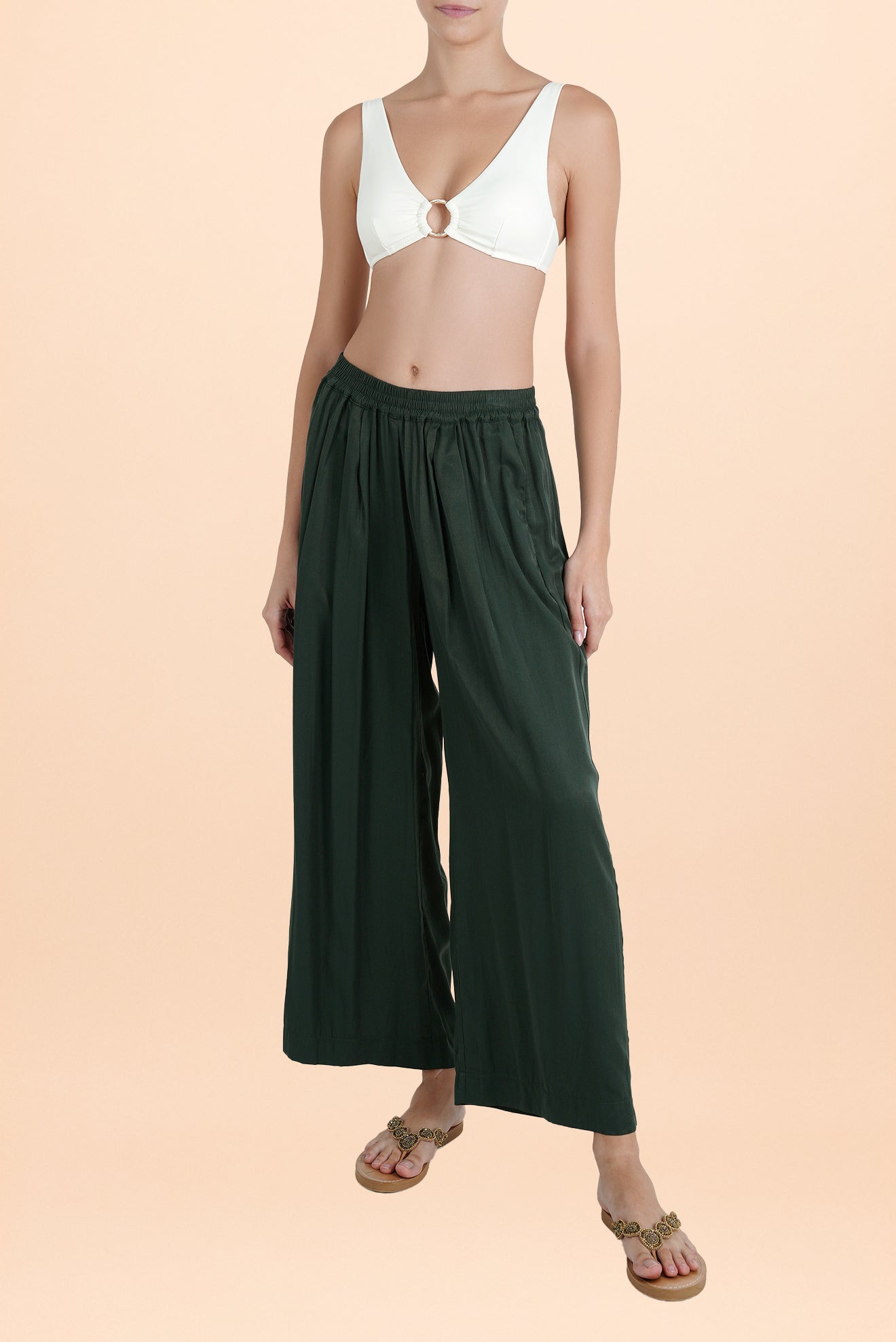 Satin Pants Green