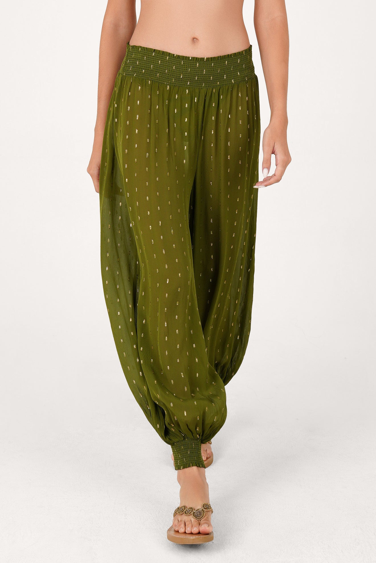 Pantalón liso Sabia Verde