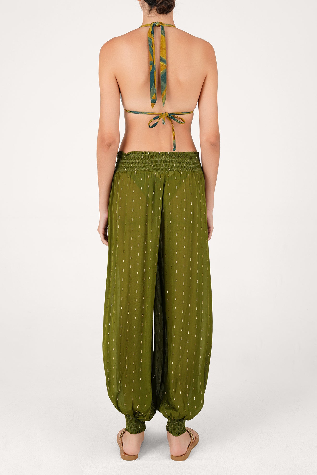 Pantalón liso Sabia Verde