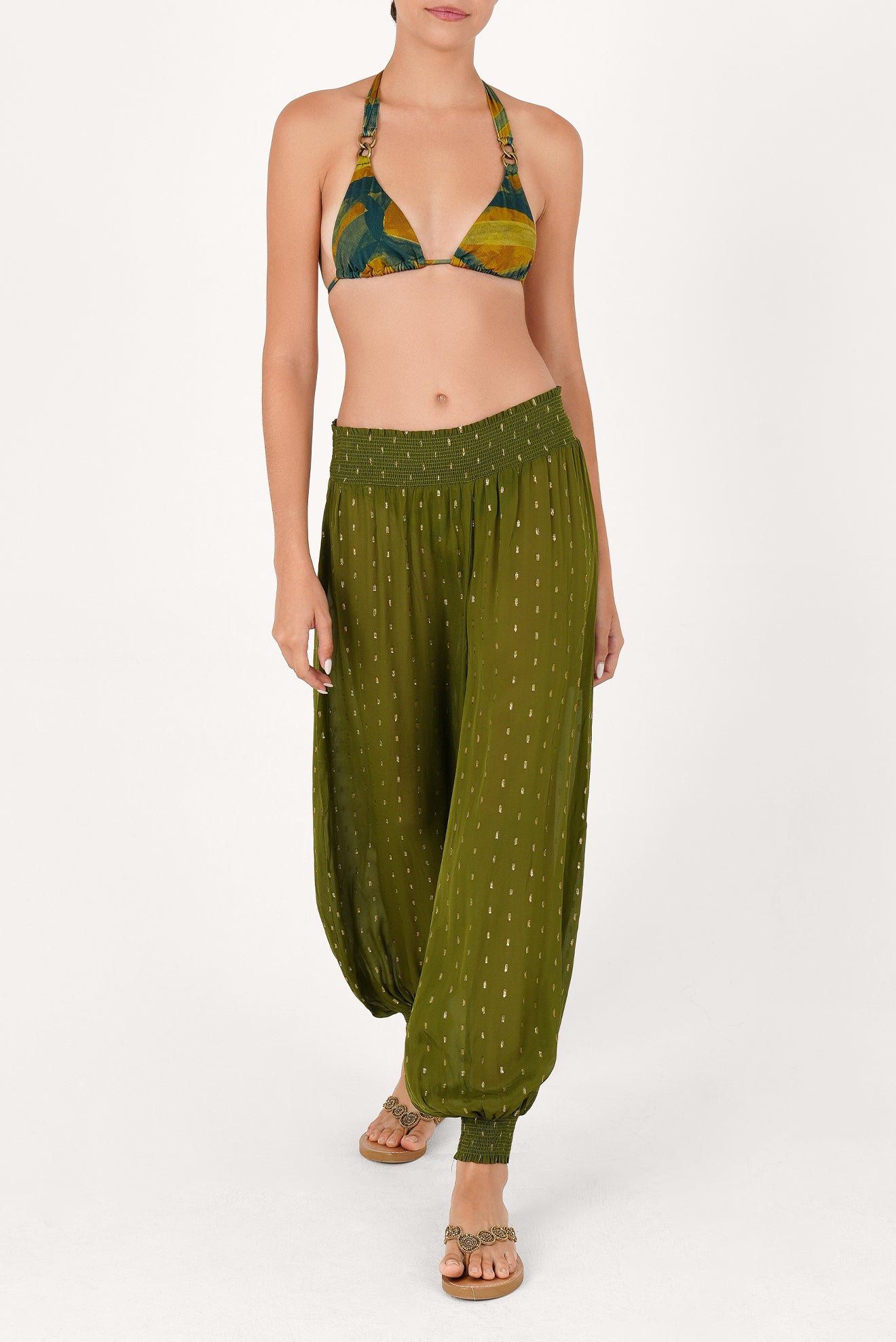 Pantalón liso Sabia Verde