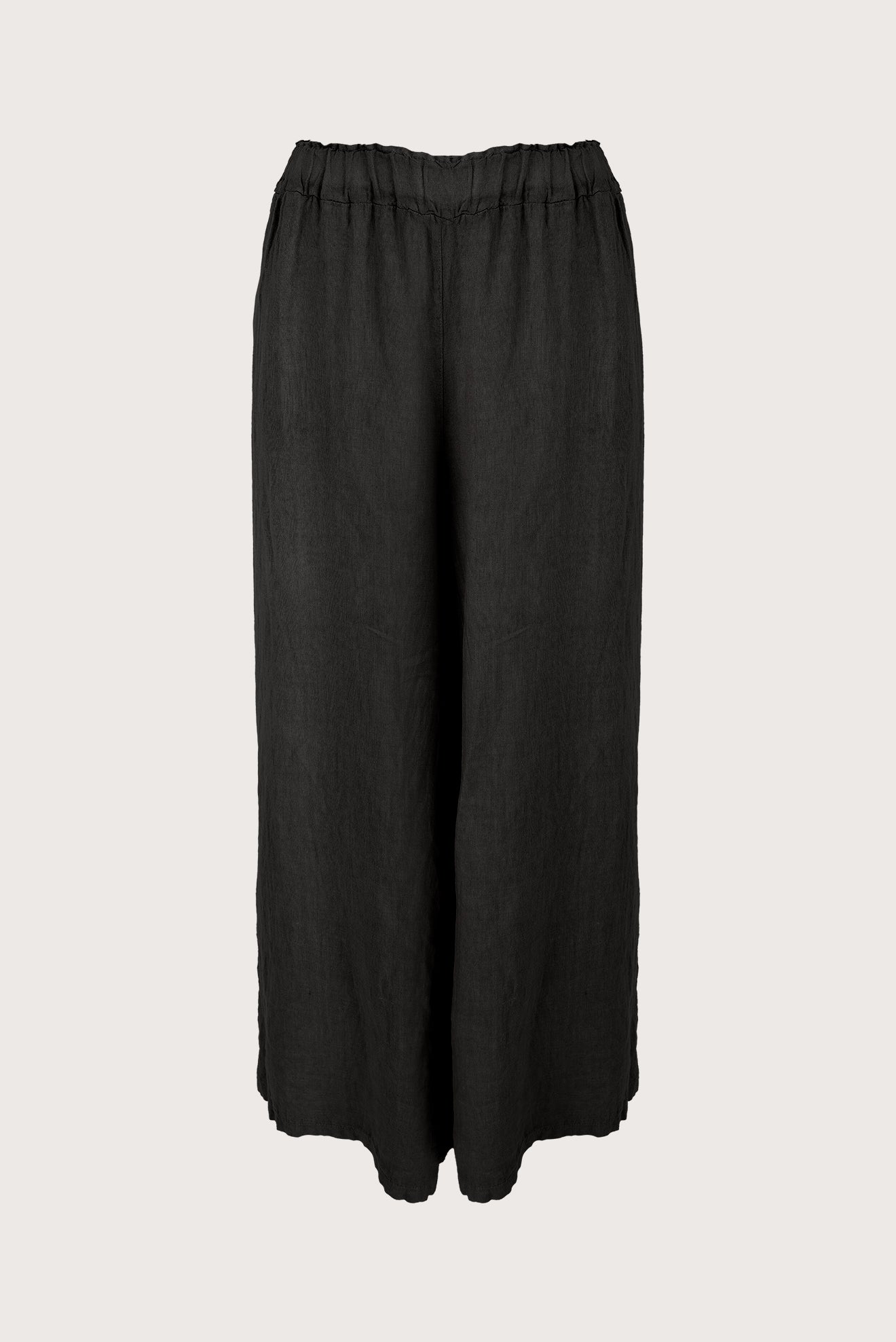 Pantalon Lino Bell Negro, vista frontal