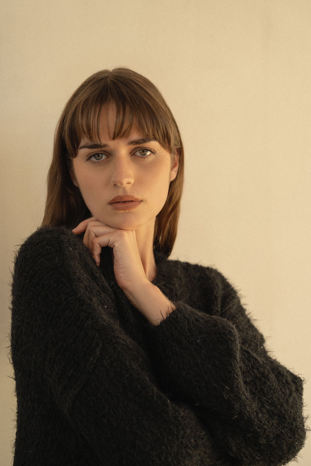 BLACK AMALIA FLUFFY SWEATER