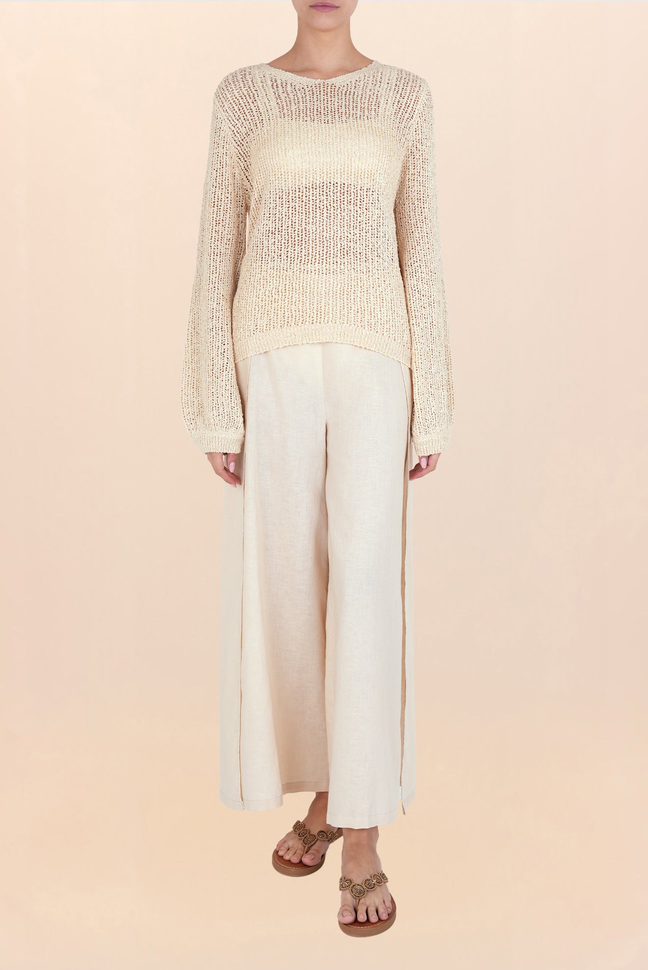 Genie V Neck Ivory