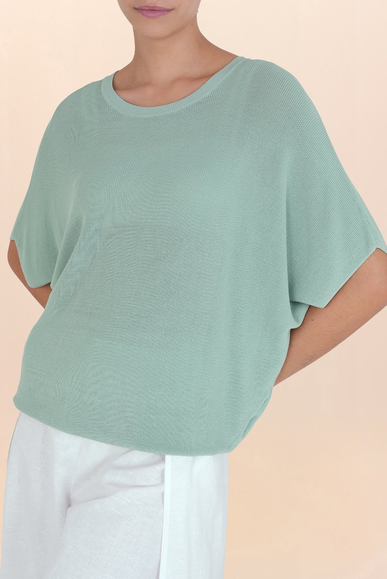 Lorena Bat Blouse Aqua