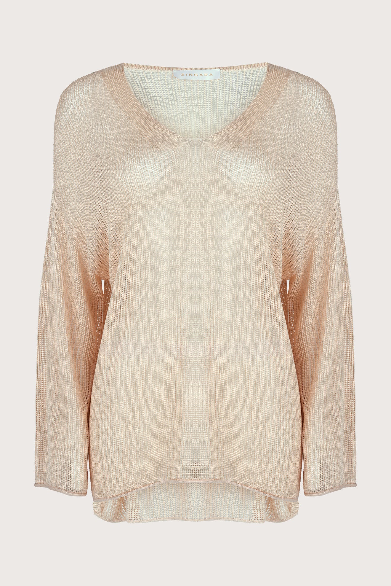 Lorena Bat V Neck Beige
