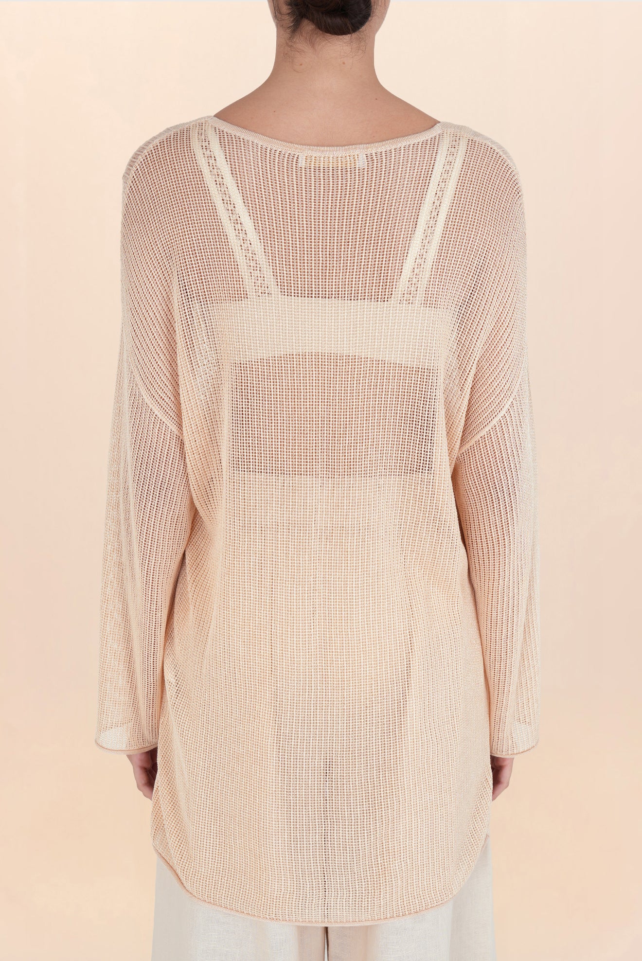 Lorena Bat V Neck Beige