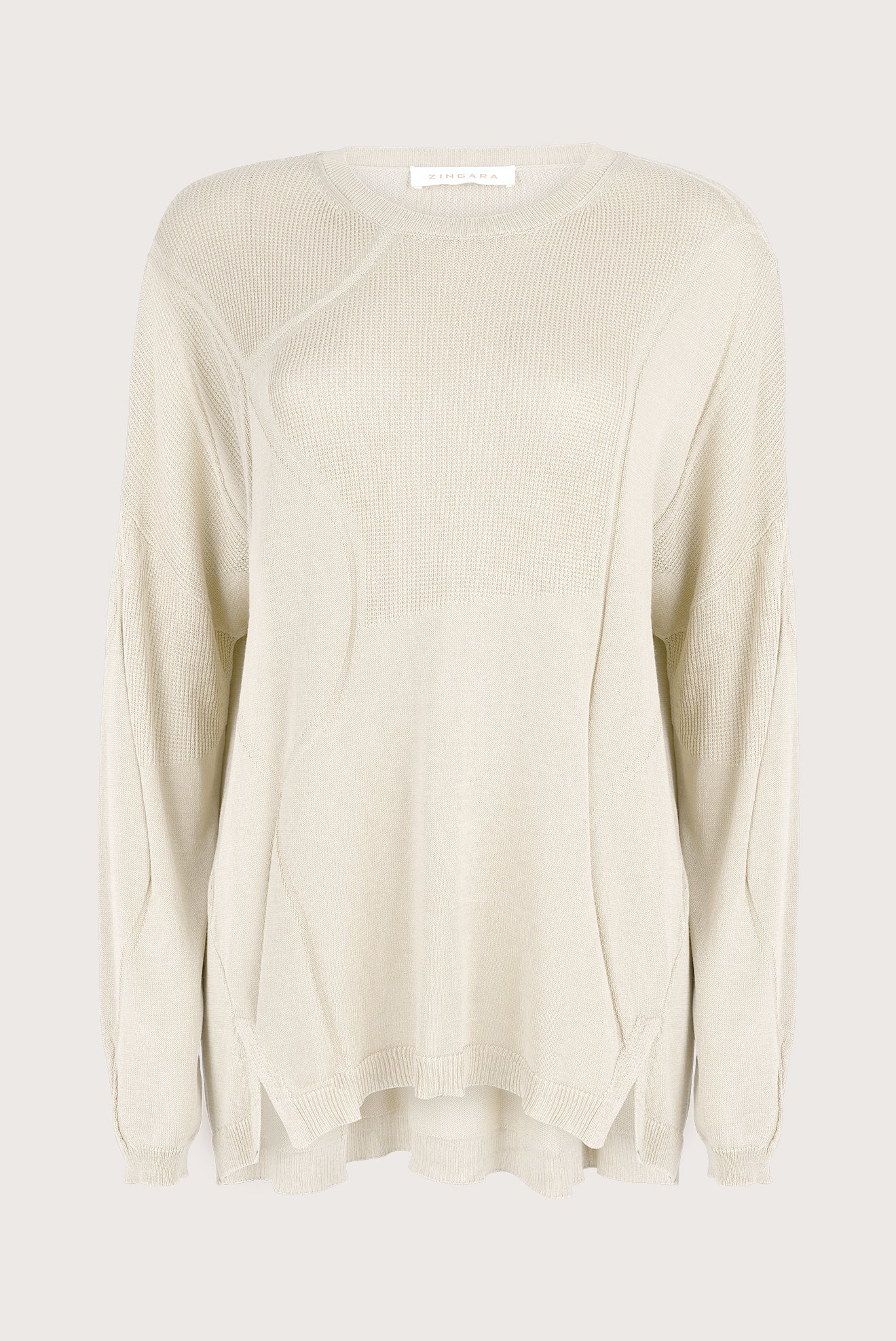 Lorena Wavy Sweater - White