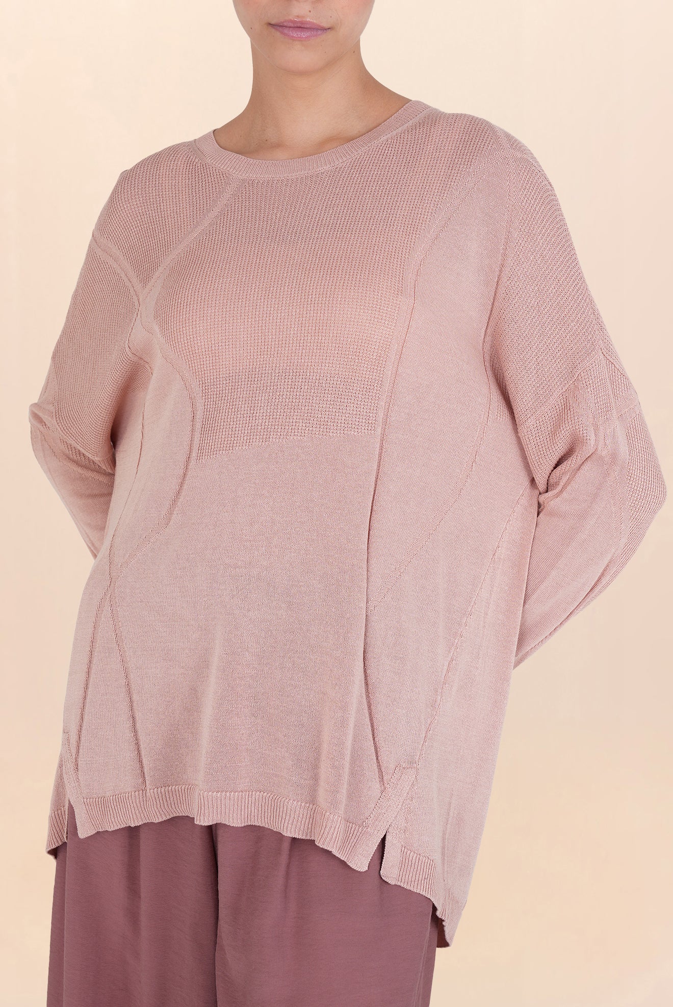 Lorena Wavy Sweater - Pink