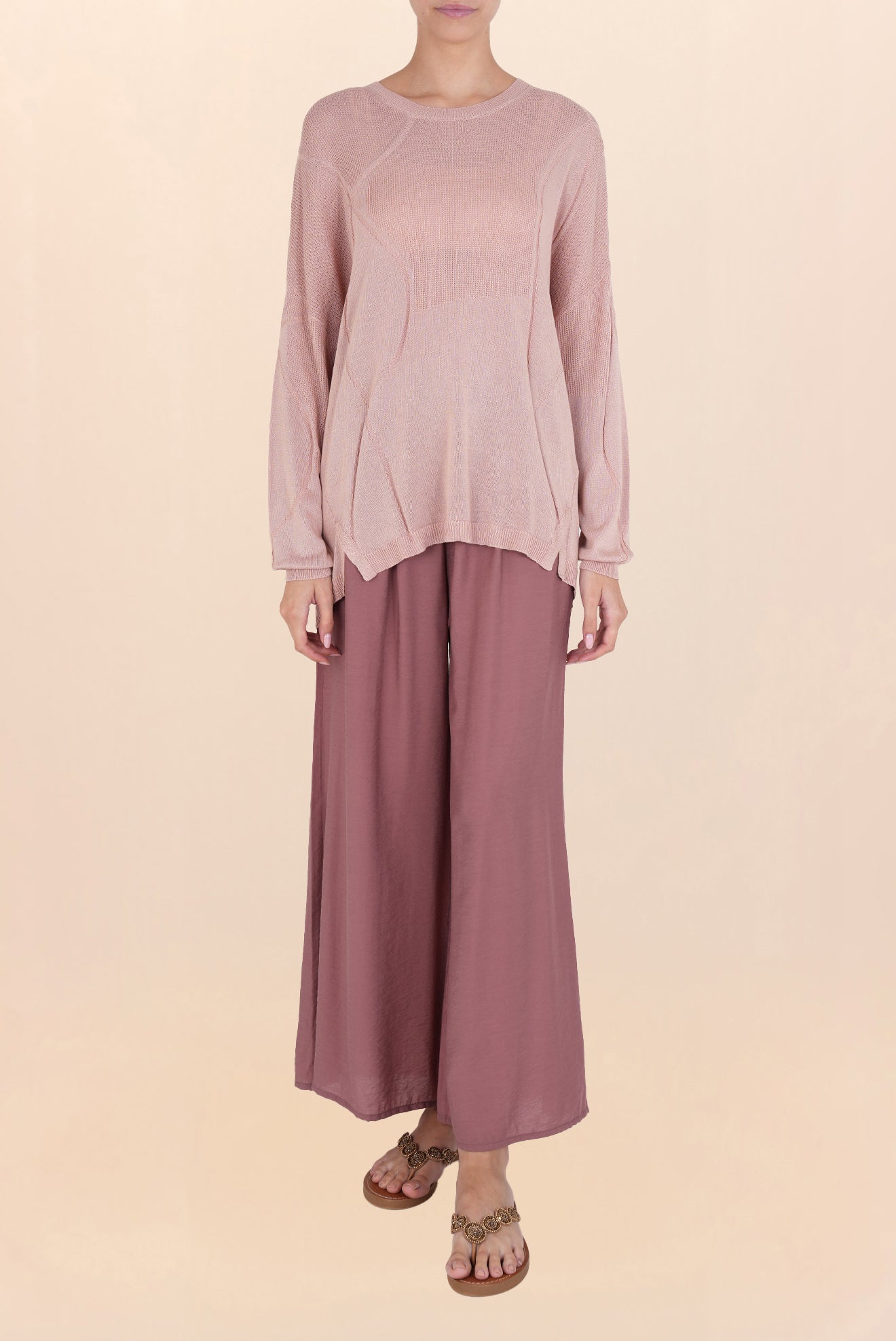 Lorena Wavy Sweater - Pink