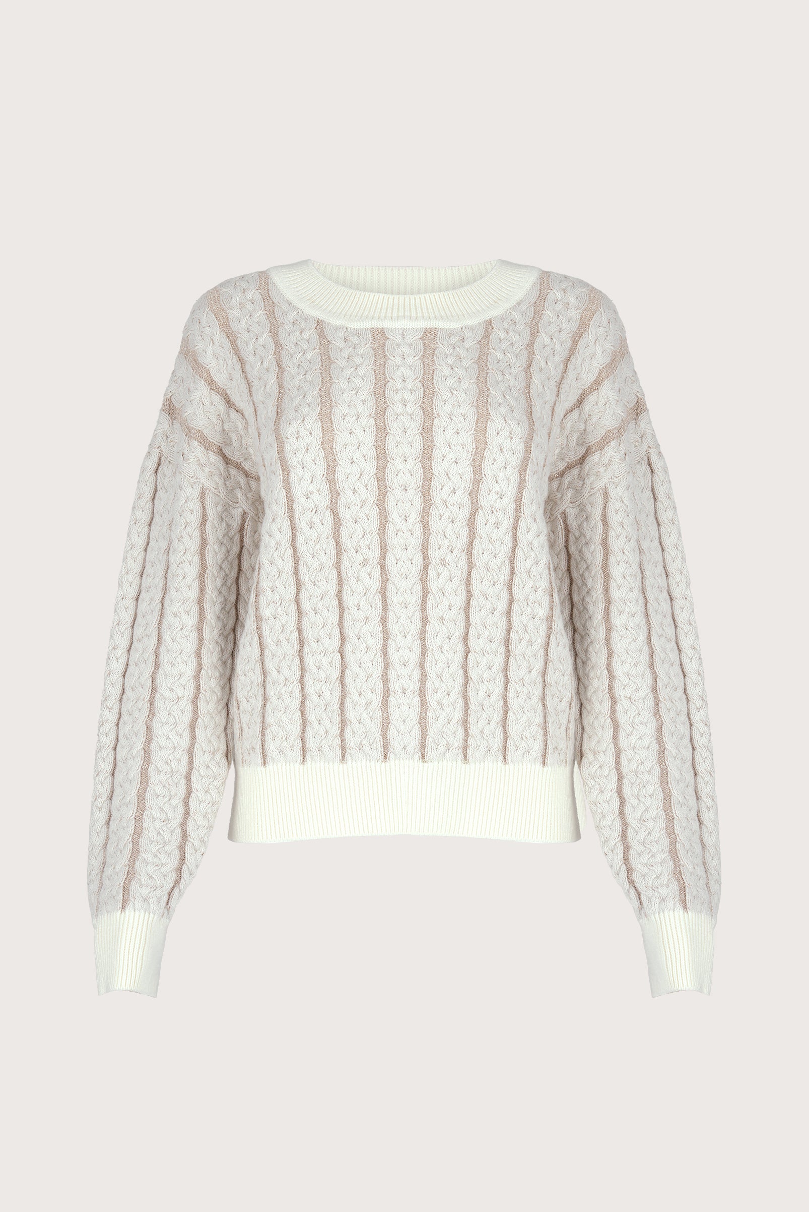Shiny Eights Sweater - White