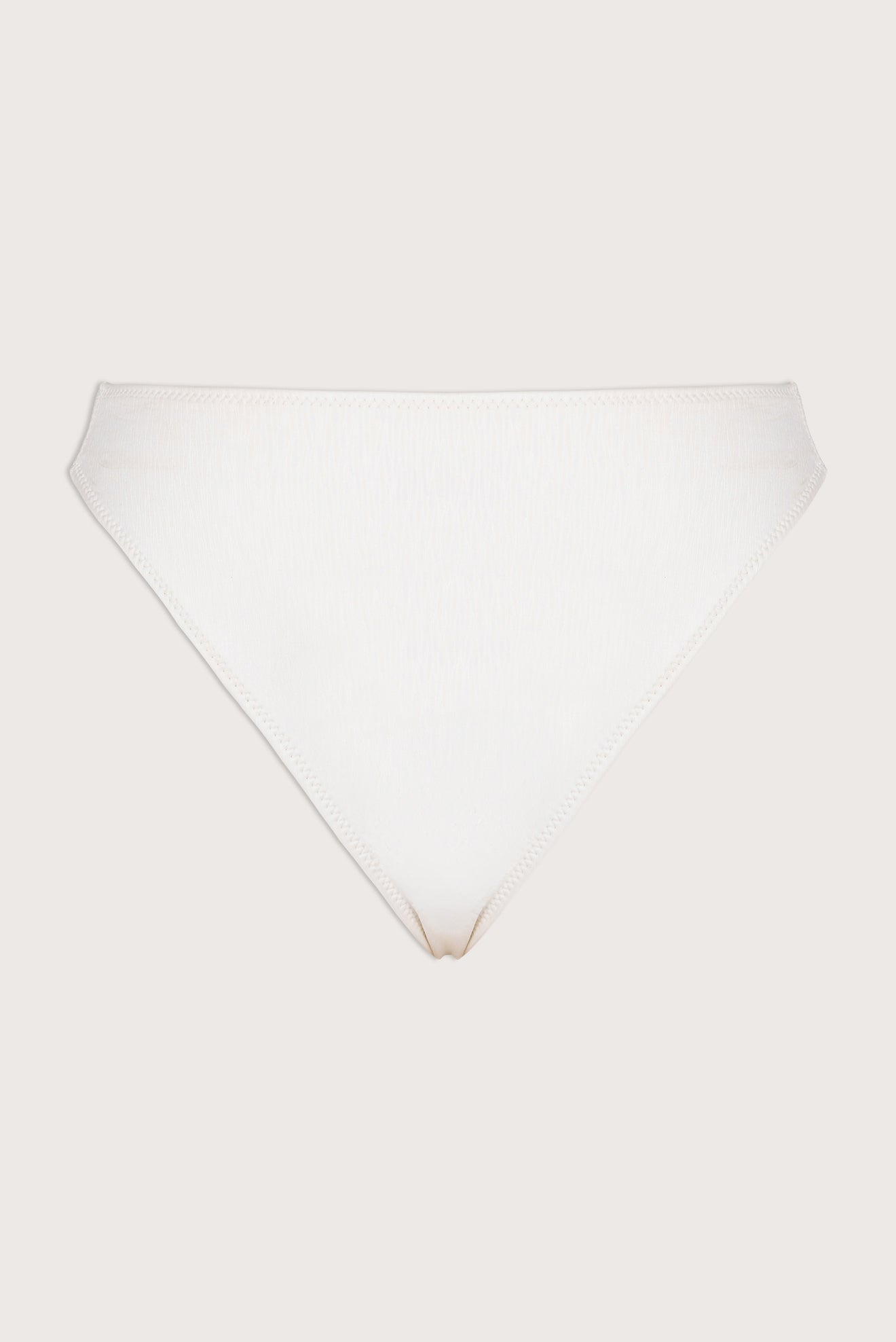 Novara High-Waist Zigzag Bikini Bottom Offwhite