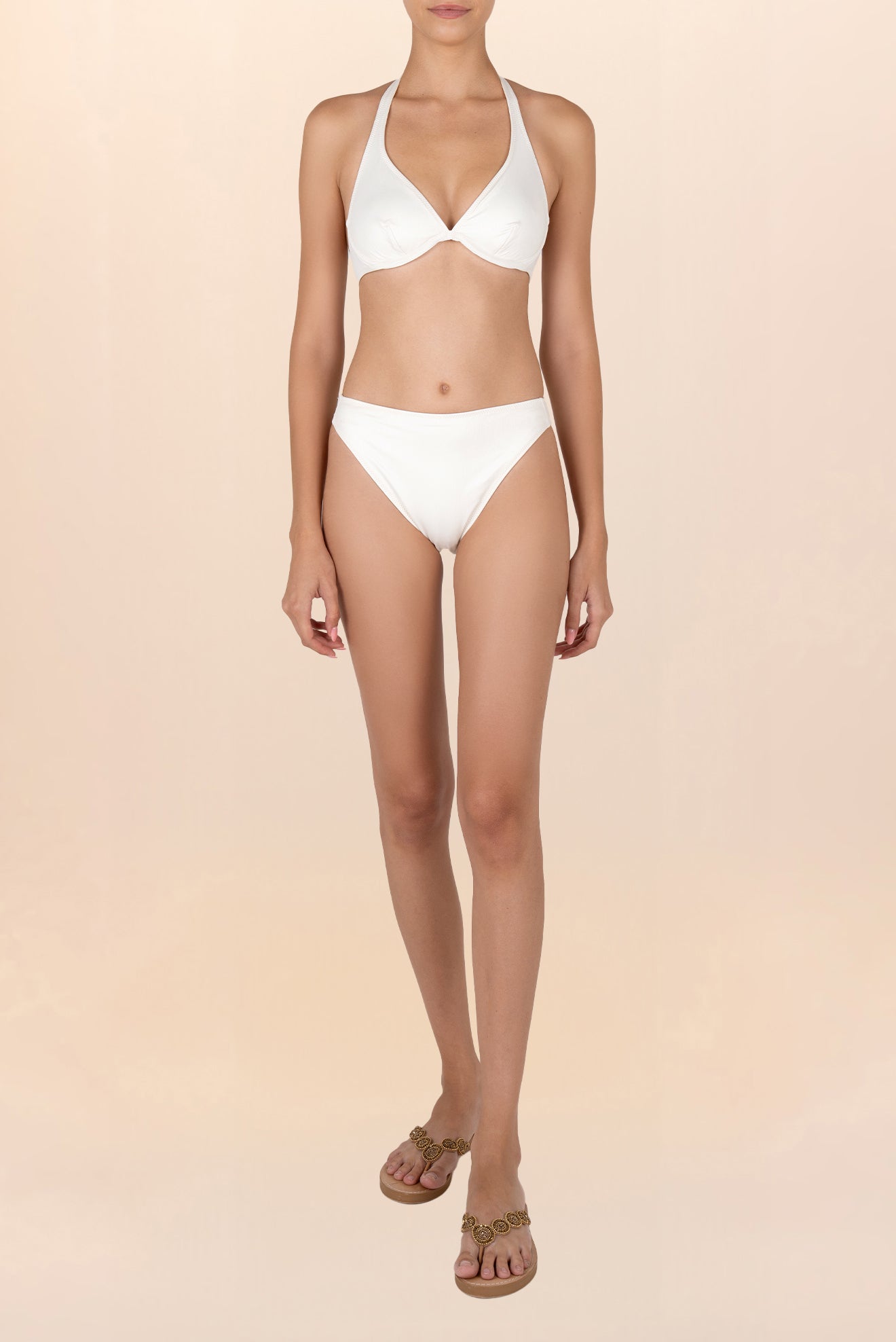 Halter Corset Bikini Top Novara Offwhite