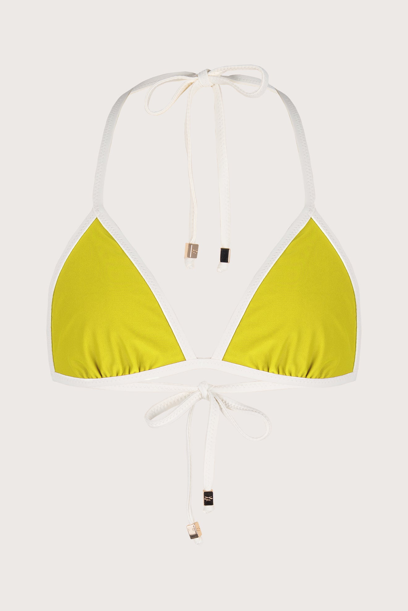 Top Triángulo Reversible Joker - Amarillo y Marrón