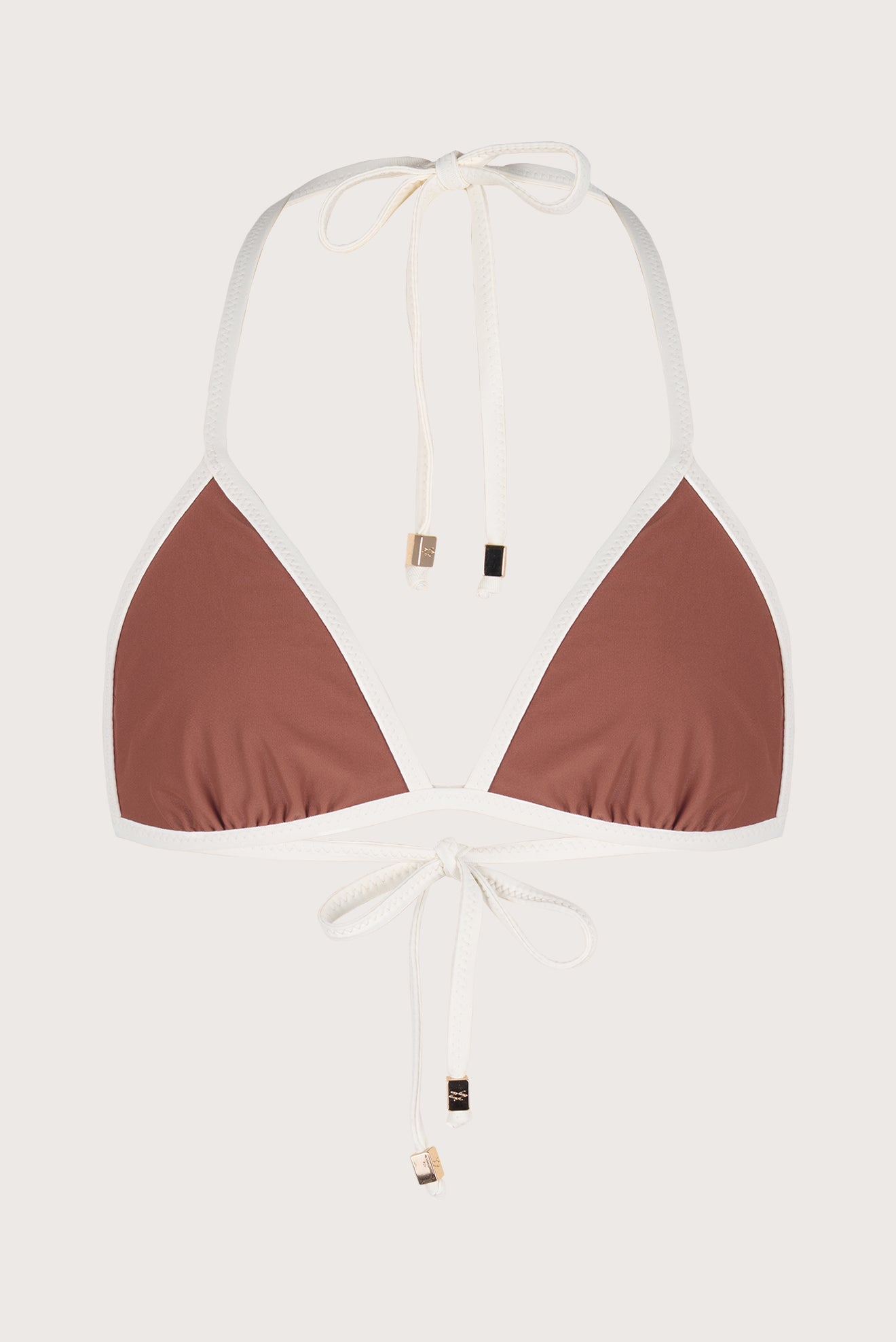 Top Triángulo Reversible Joker - Amarillo y Marrón