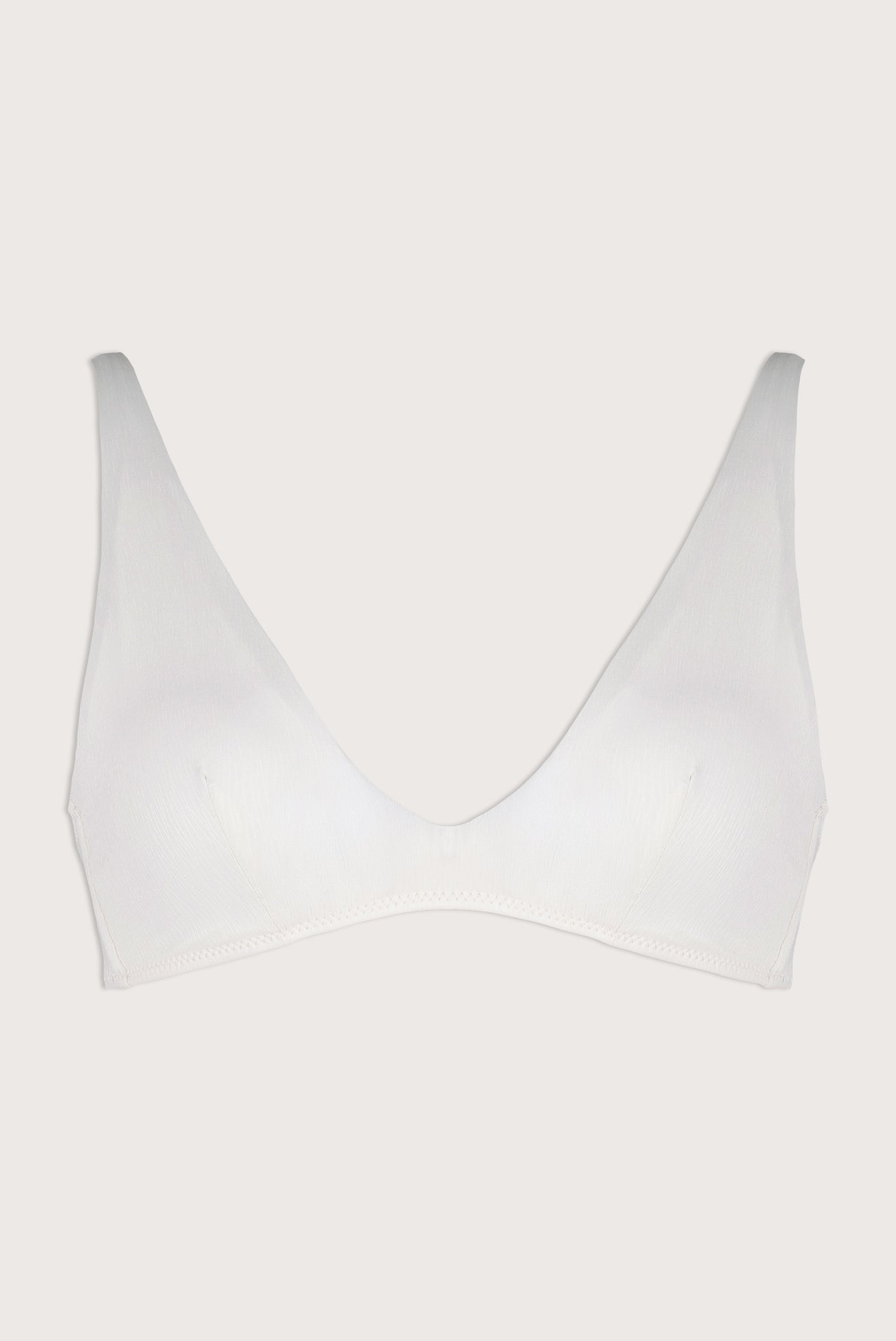 Novara V-Neck Bikini Top Offwhite