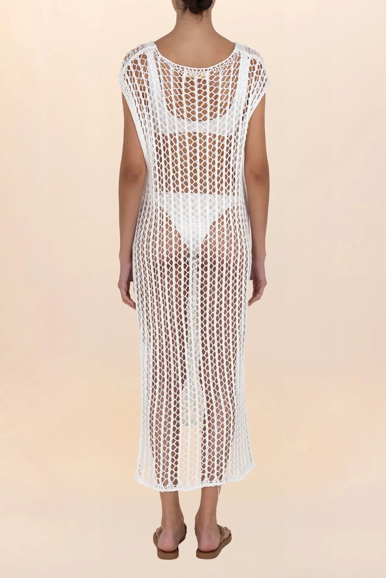 Vestido largo calado - Color Blanco Zingara