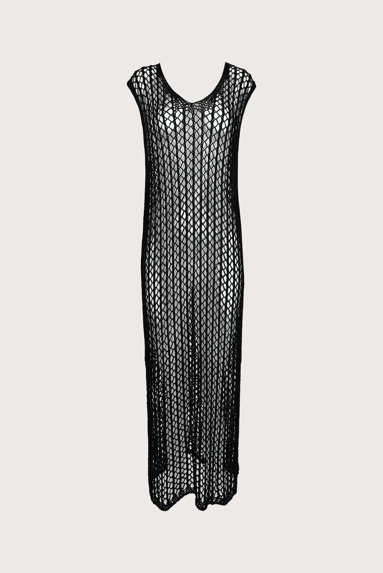 Vestido largo calado - Color Negro Zingara