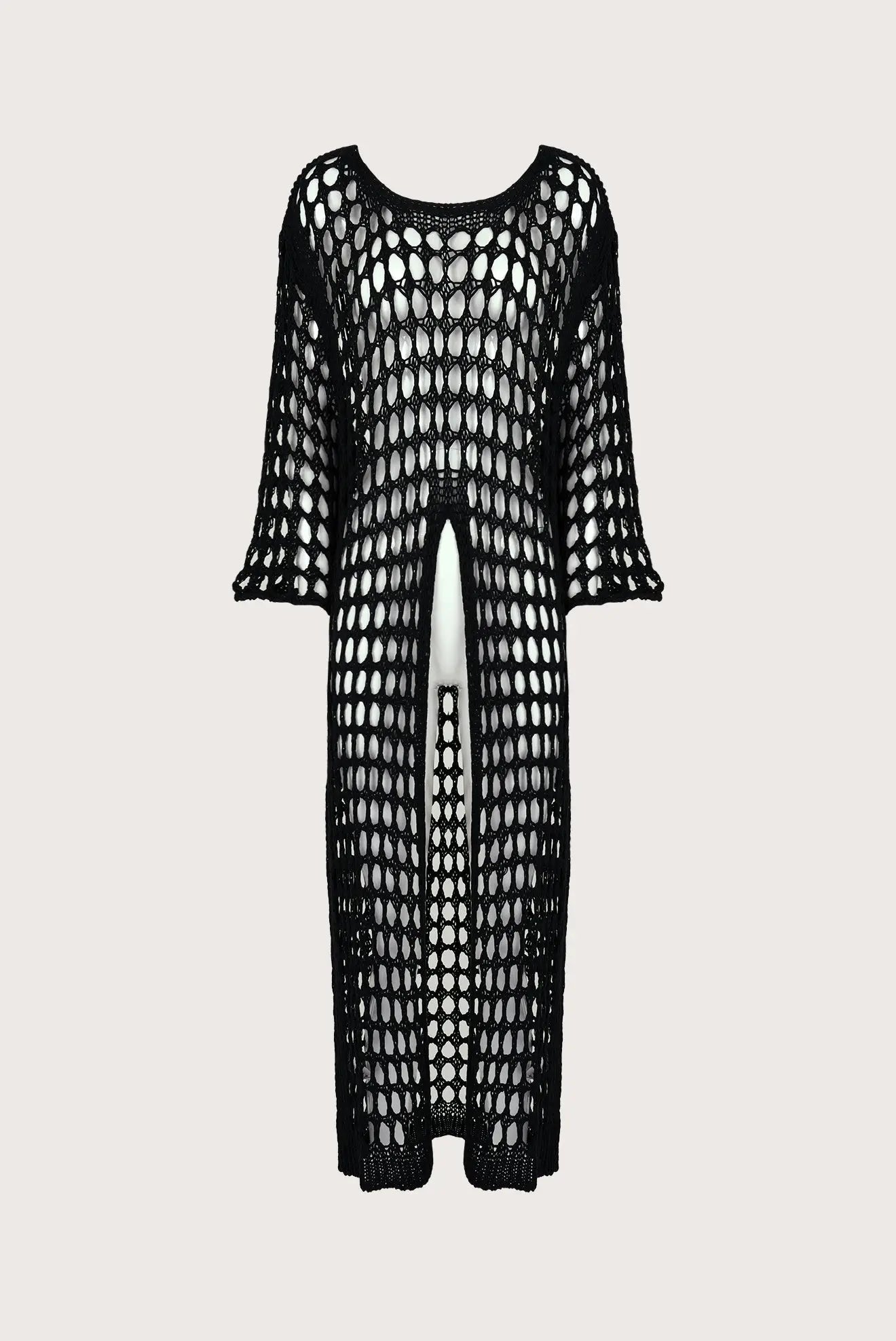 Vestido largo con abertura - Color Negro Zingara