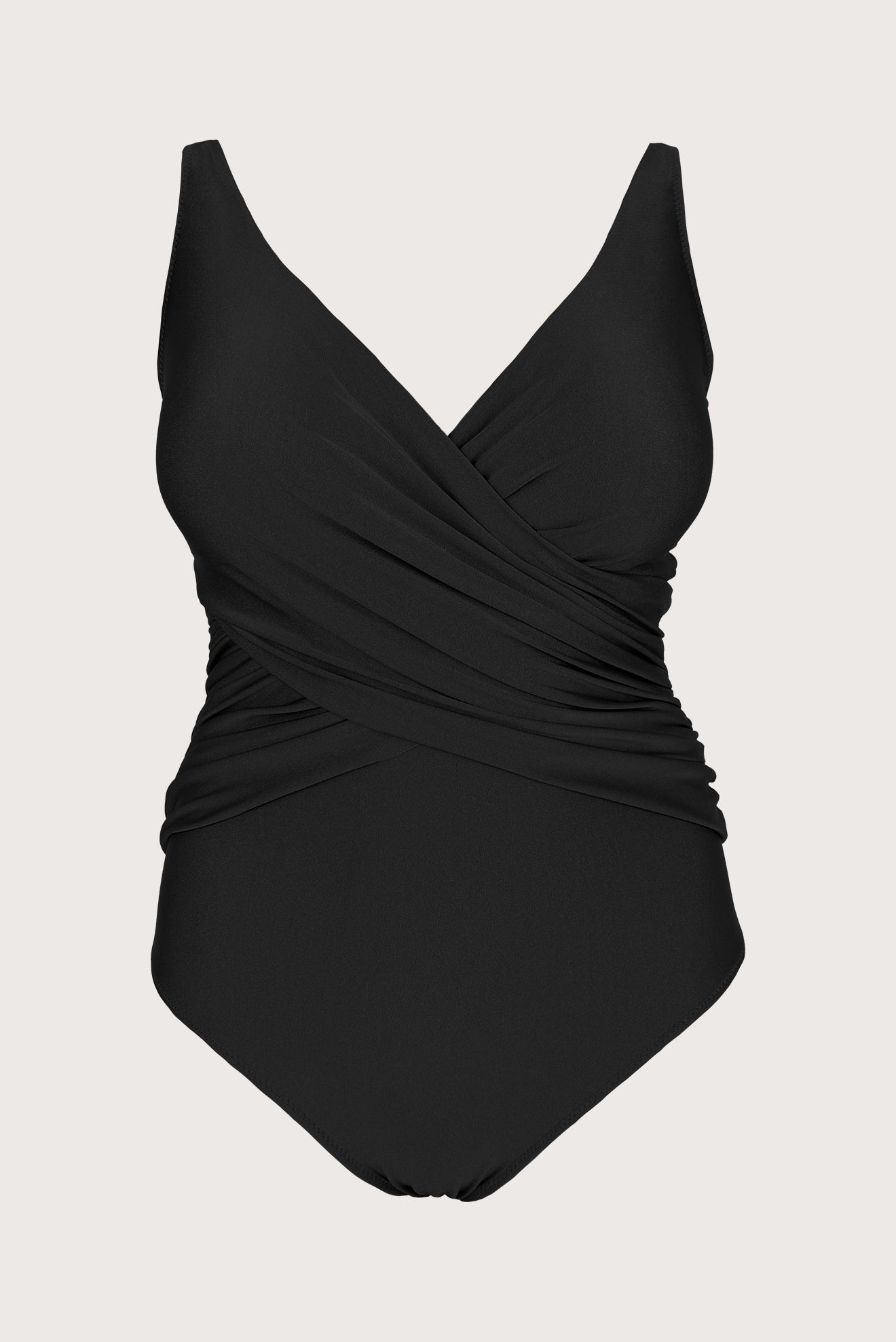 Carol Draped One-Piece Black