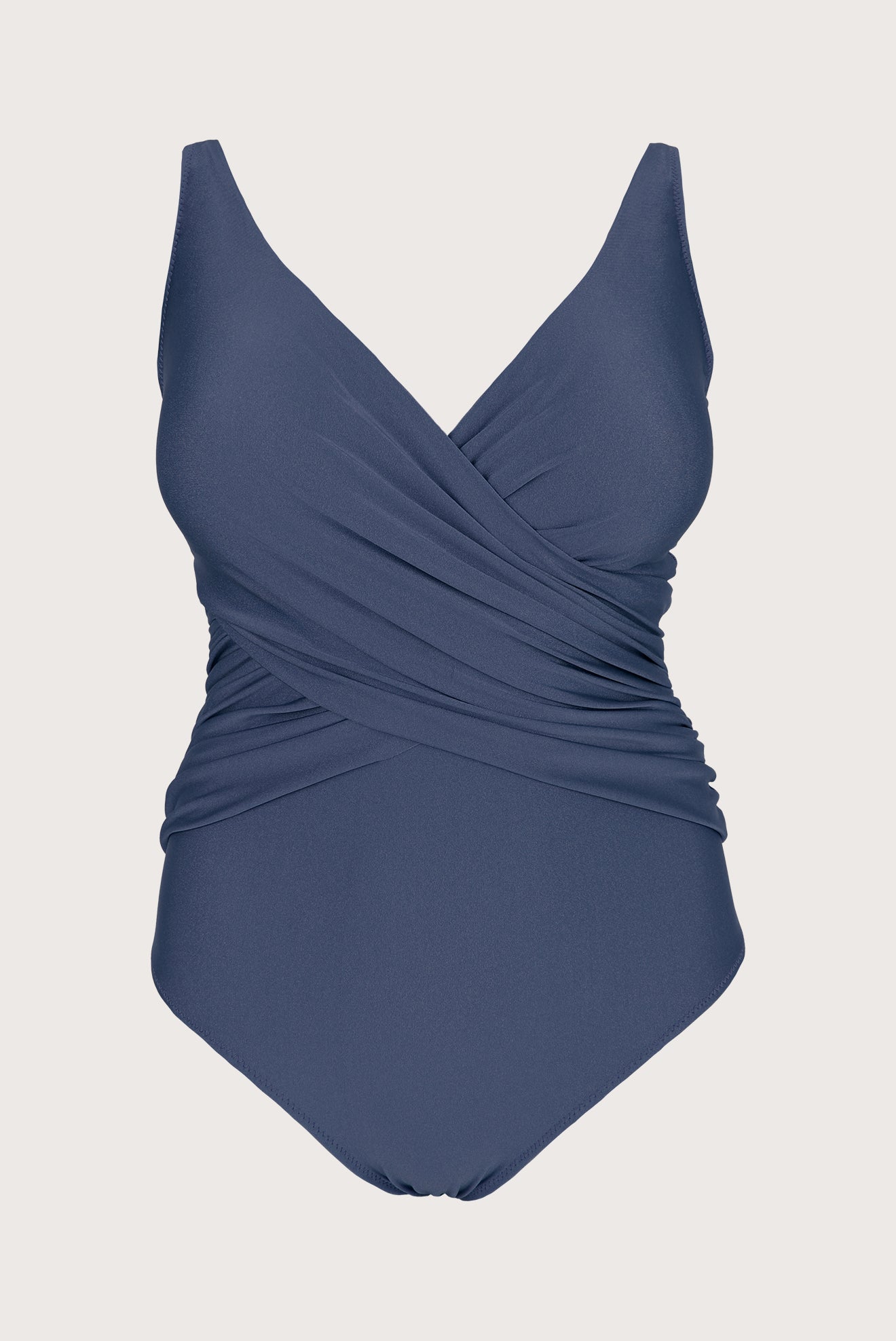Carol Draped One-Piece Blue