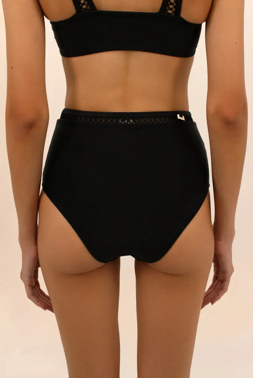 Trajes De Baño Calzón A La Cintura CALZÓN ALTO CYCAS NEGRO