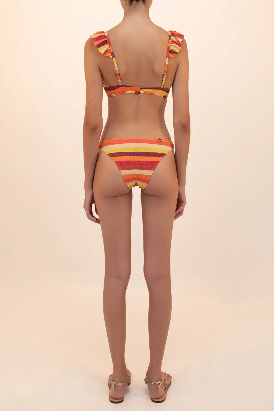 Triangle Trikini with Ruffles - Adjustable Straps and Back Clasp