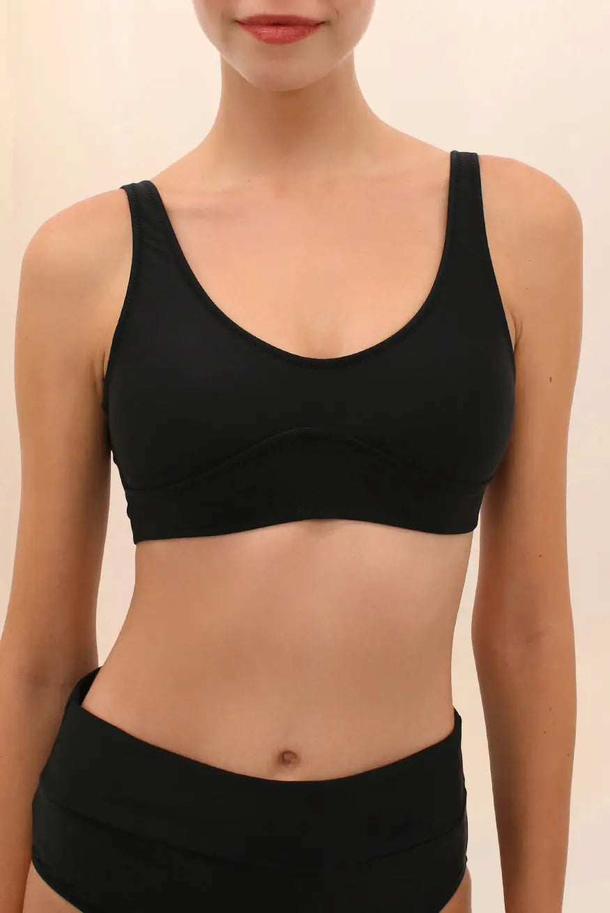 TOP CON FAJA CARVICO NEGRO Zingara