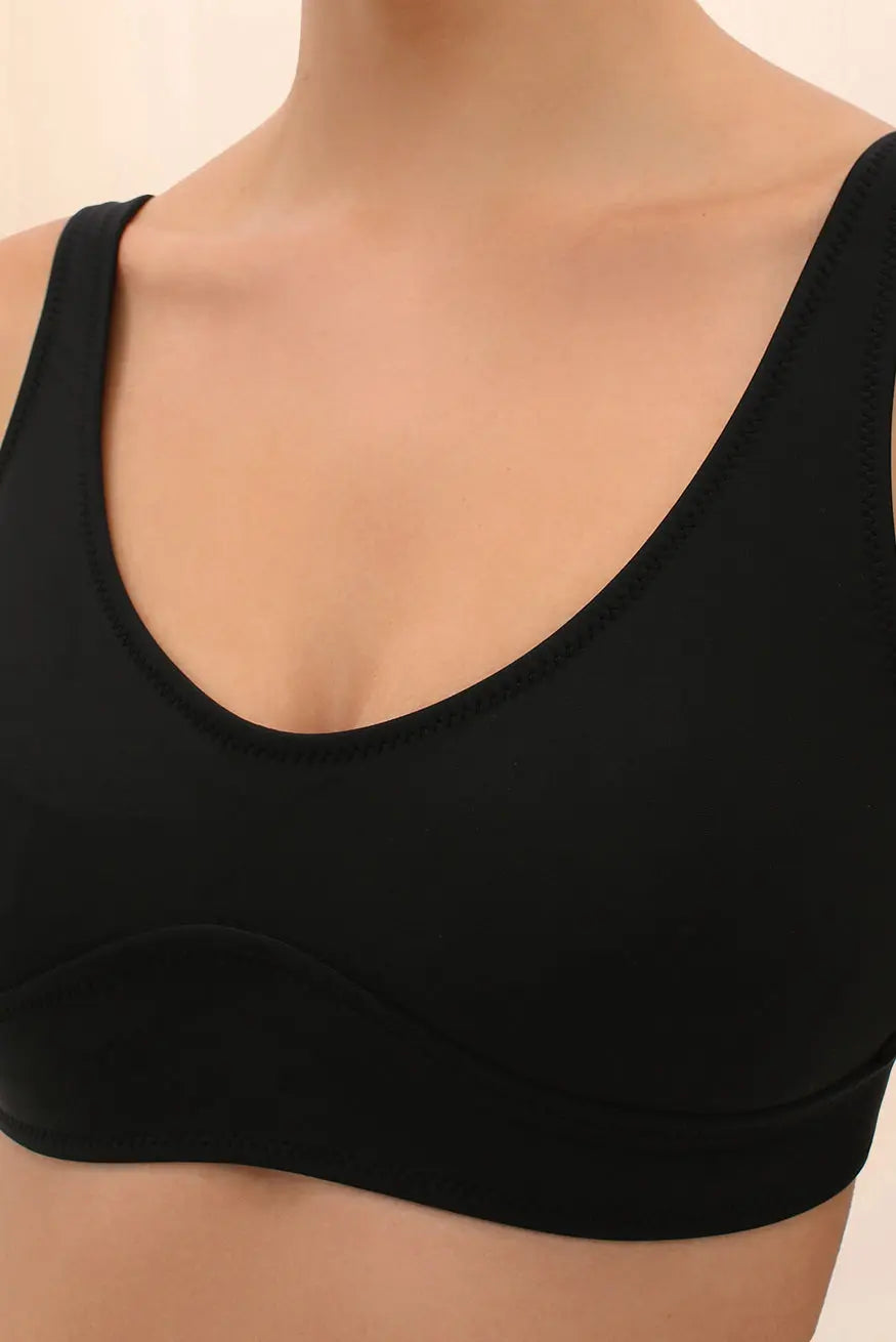 TOP CON FAJA CARVICO NEGRO Zingara