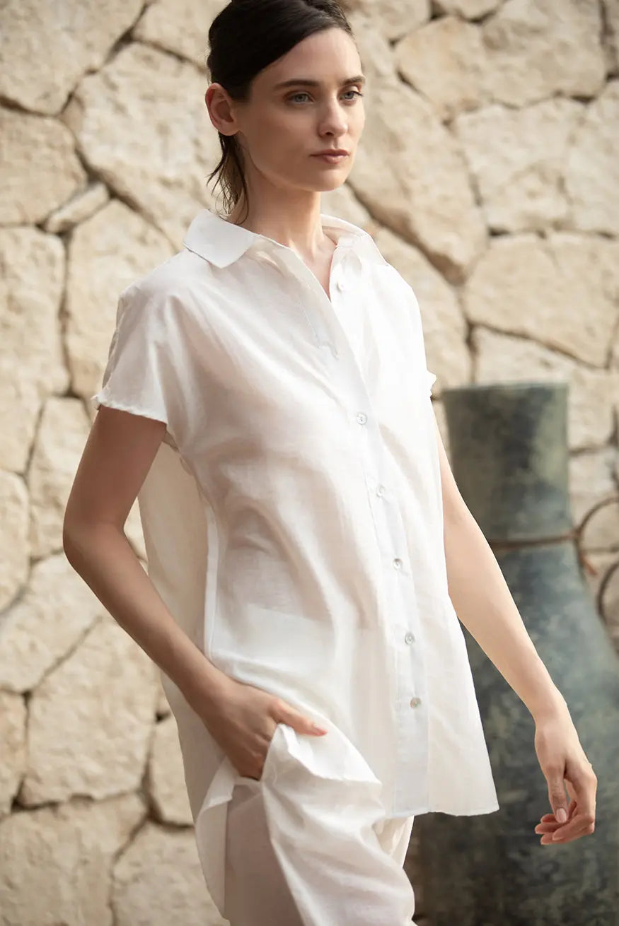 CAMISA WIDE OFF-WHITE Zingara