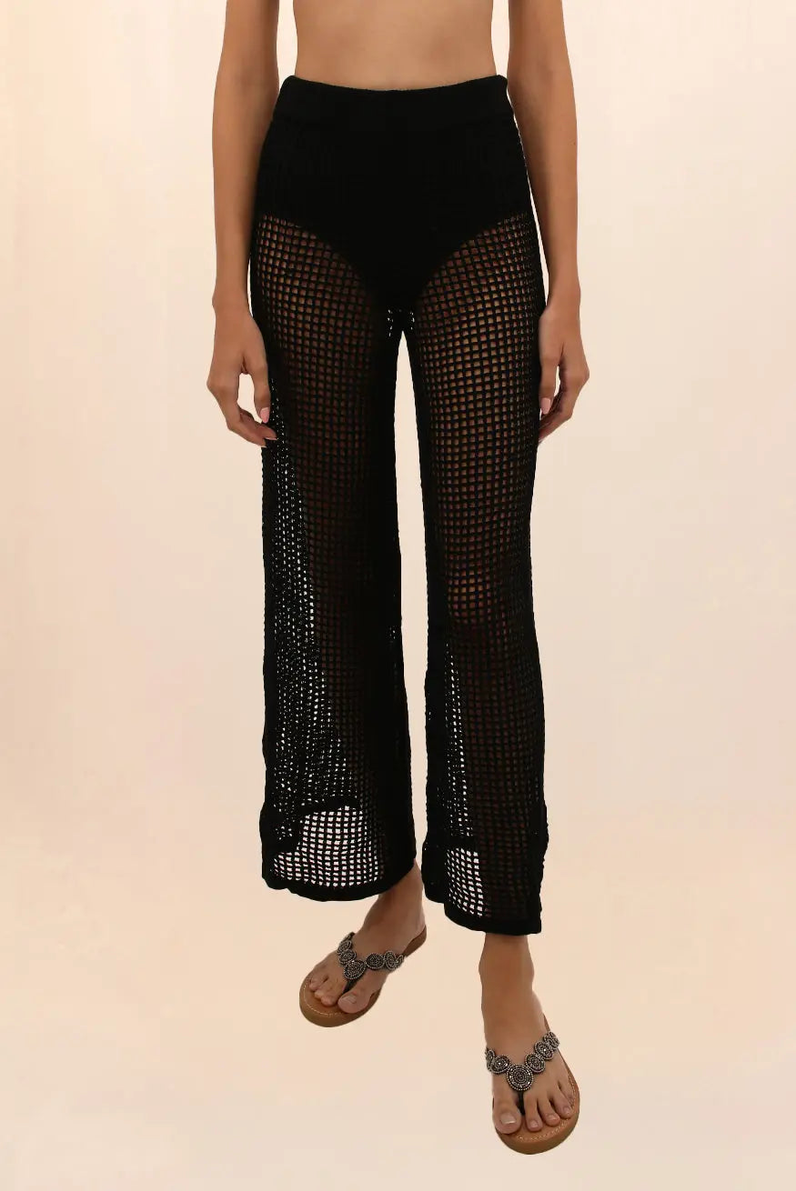 PANTALÓN CROCHET SUNSET NEGRO Zingara