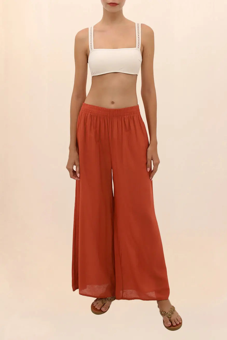 PANTALÓN WIDE COBRE Zingara