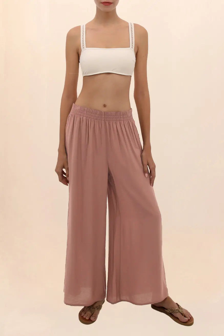 PANTALÓN WIDE ORO ROSA Zingara