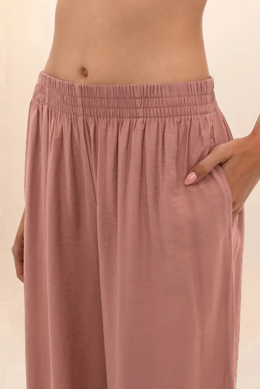 PANTALÓN WIDE ORO ROSA Zingara