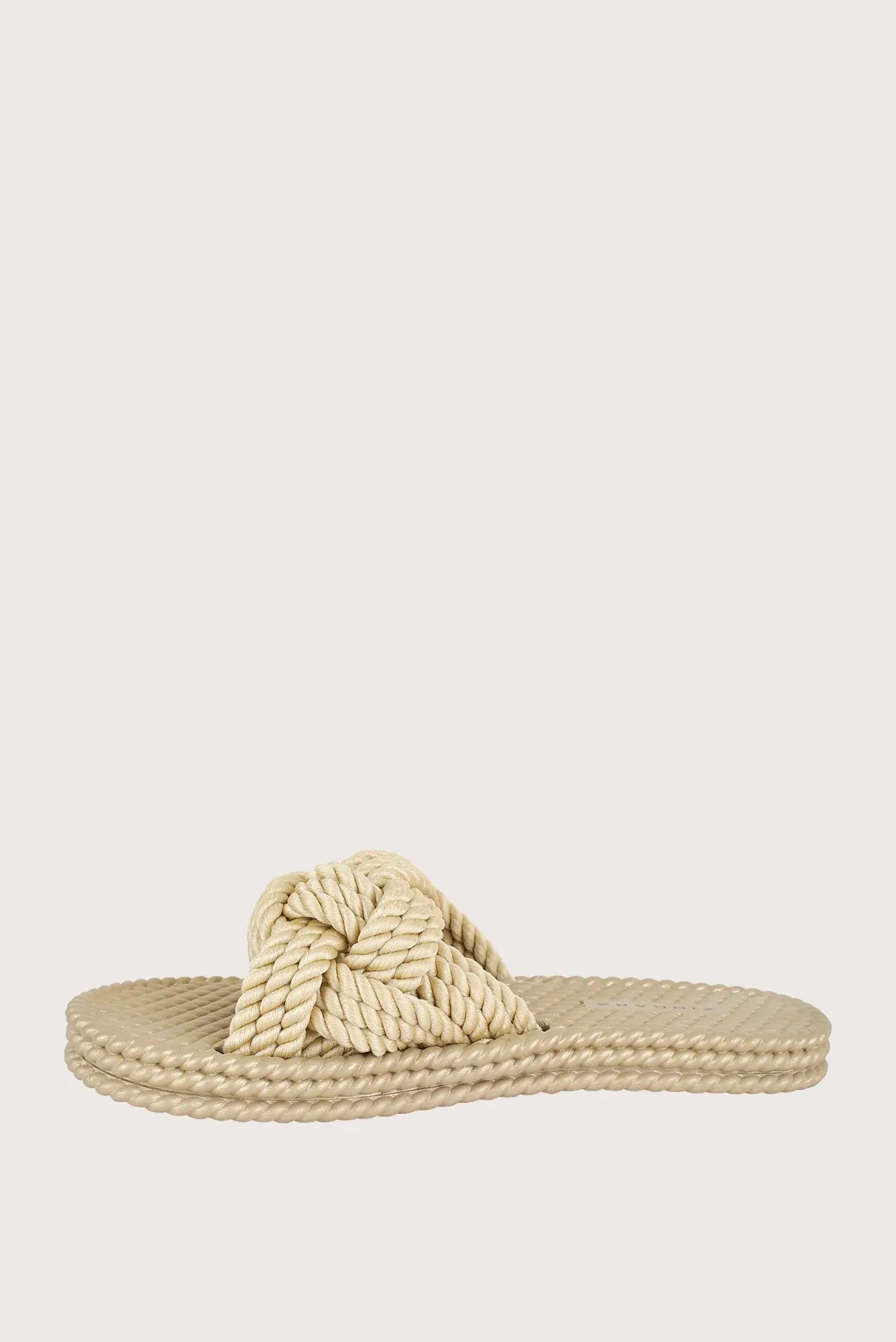 Beige Knot Sandals - Artisanal Texture & Versatile Style