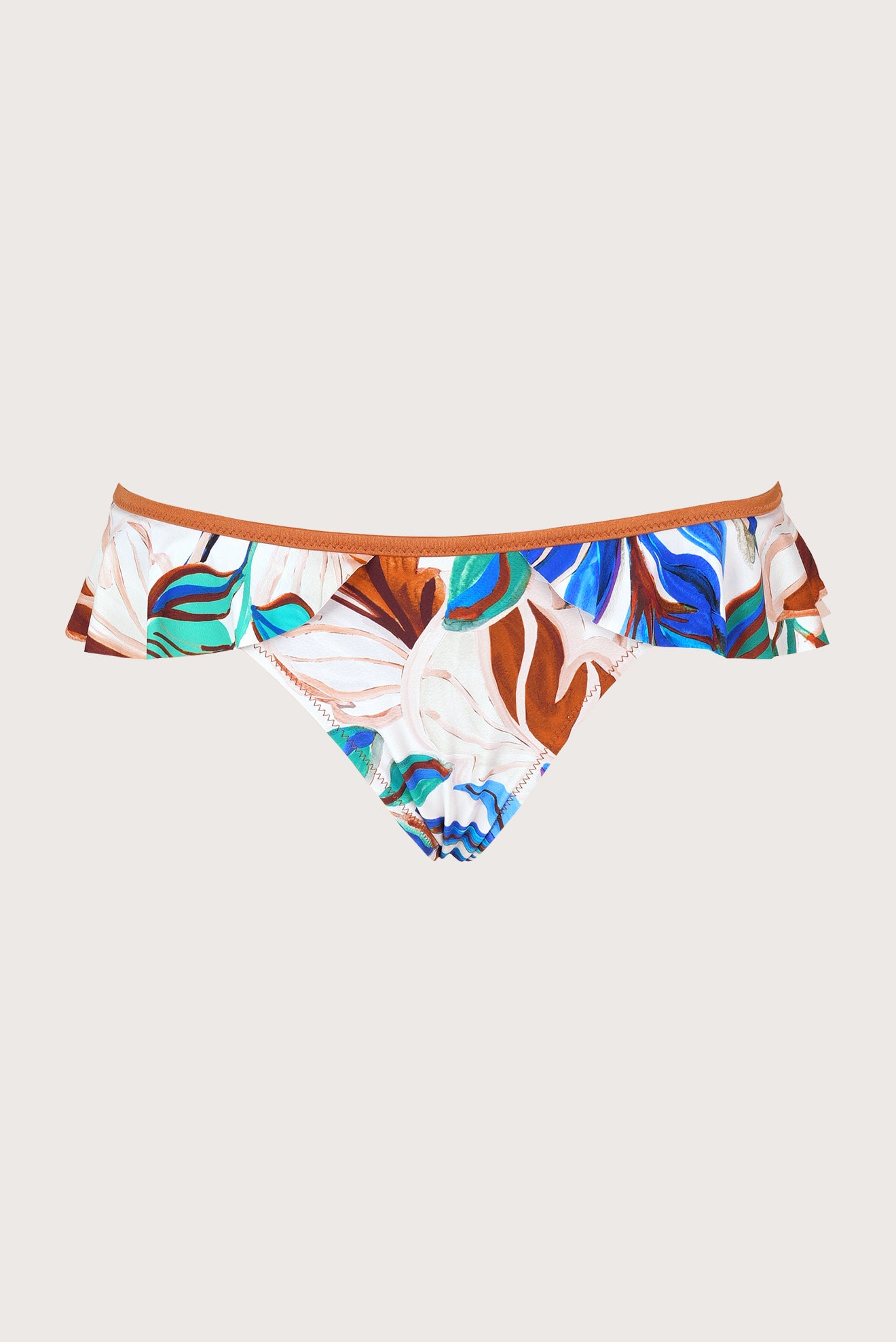 Ruffled Trim Bikini Bottom Metz