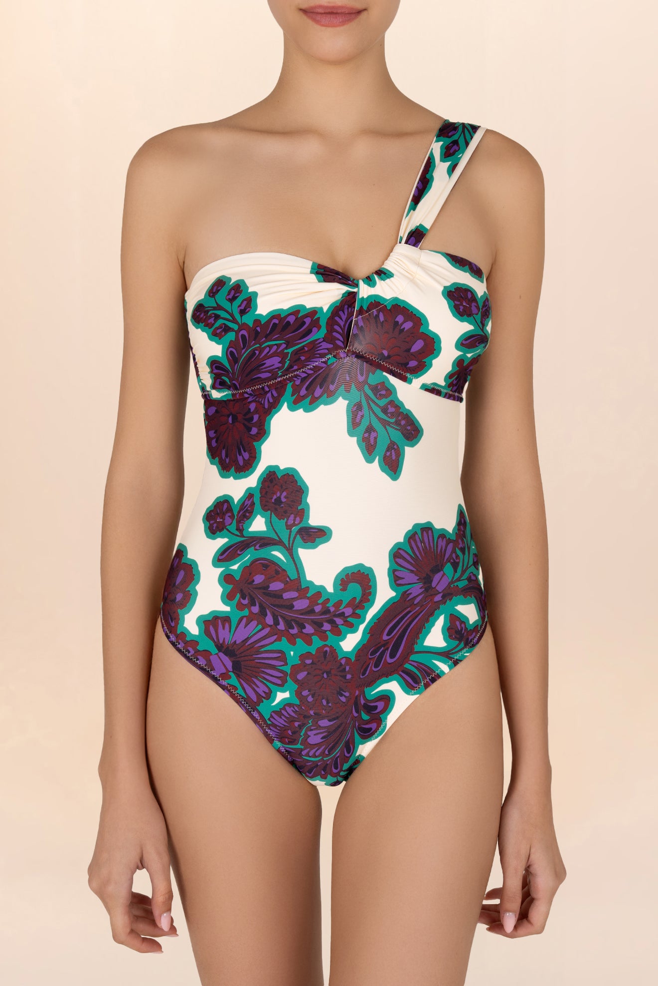Lucera One-Shoulder Bandeau One-Piece