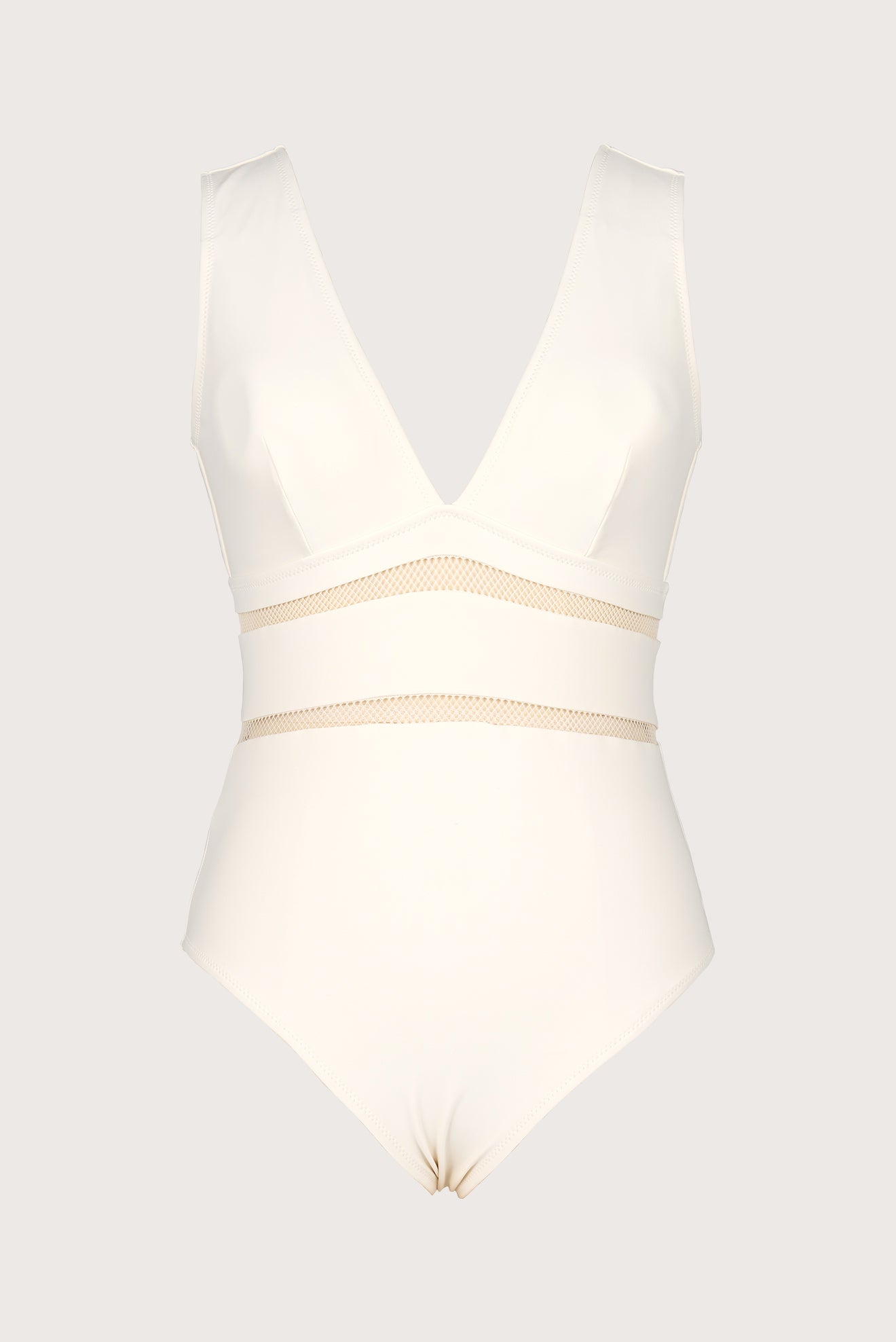 Ruan V-Neck Ladder One-Piece Off-White