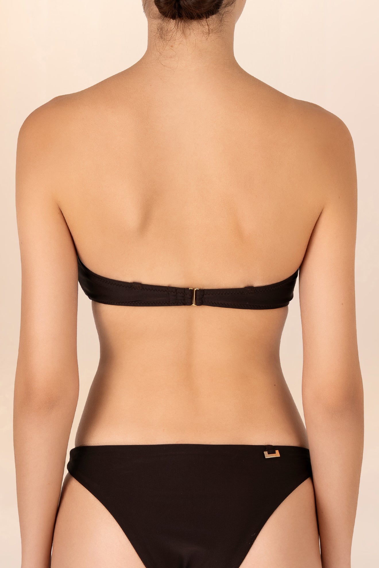 Dark Brown Buckle Bandeau Top