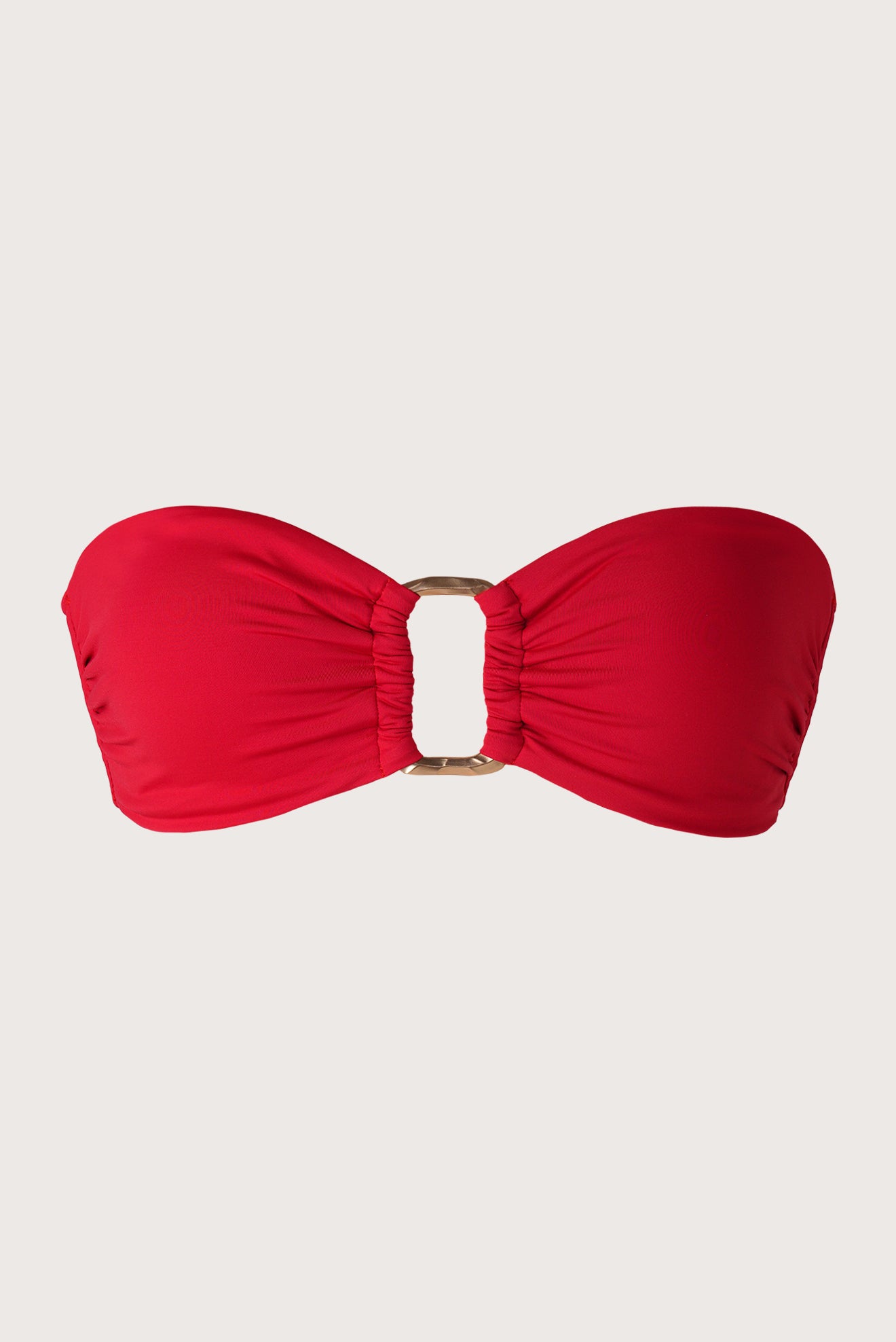 Red Buckle Bandeau Top