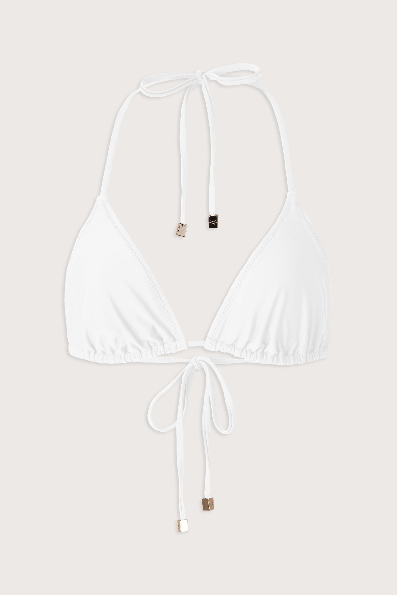 White Beads Triangle Top