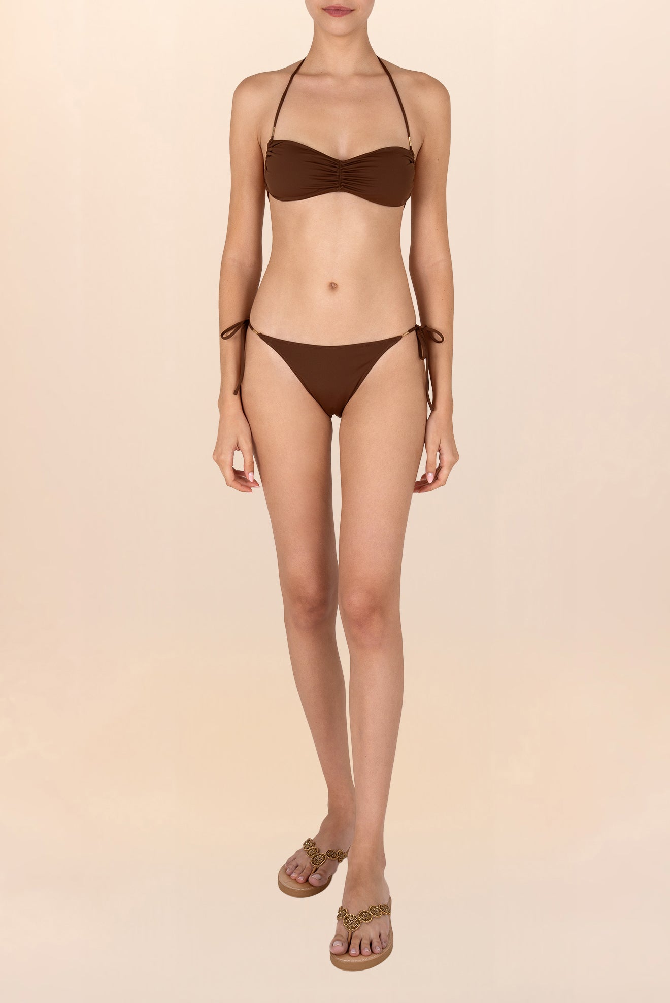 Foreverstarry Bandeau Top Brown
